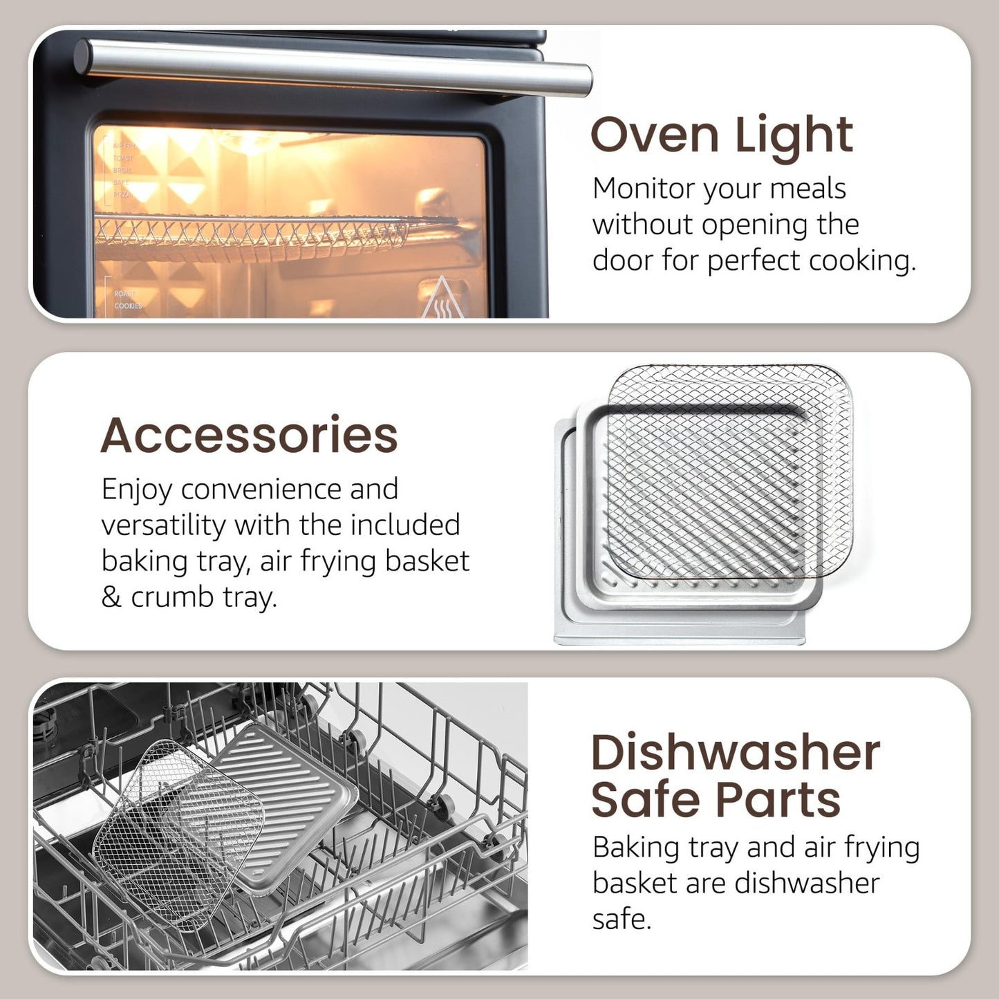 Compact 8.5Qt Air Fryer Oven - Mini Countertop Cooker with Adjustable Temp & Tim6