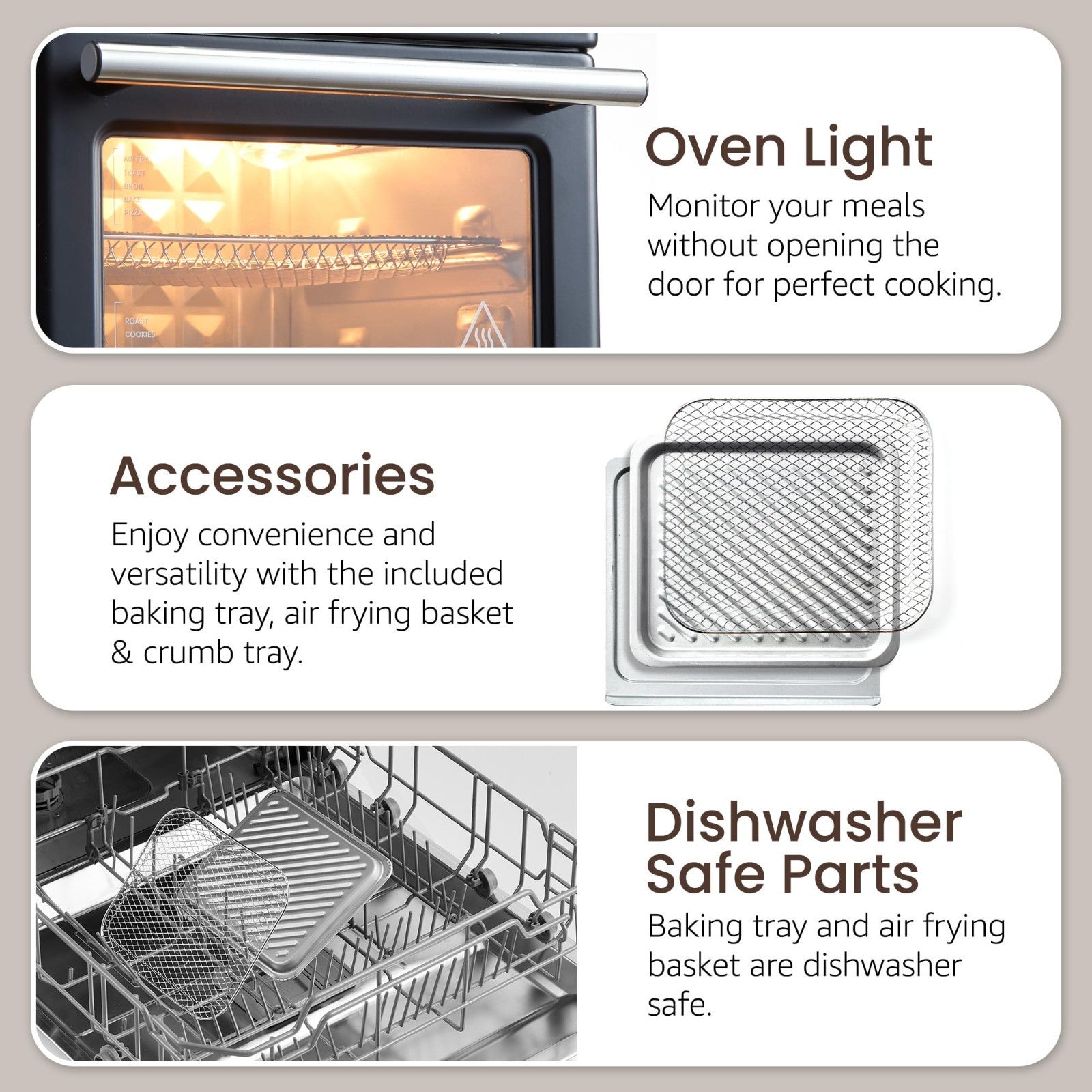 Compact 8.5Qt Air Fryer Oven - Mini Countertop Cooker with Adjustable Temp & Tim6