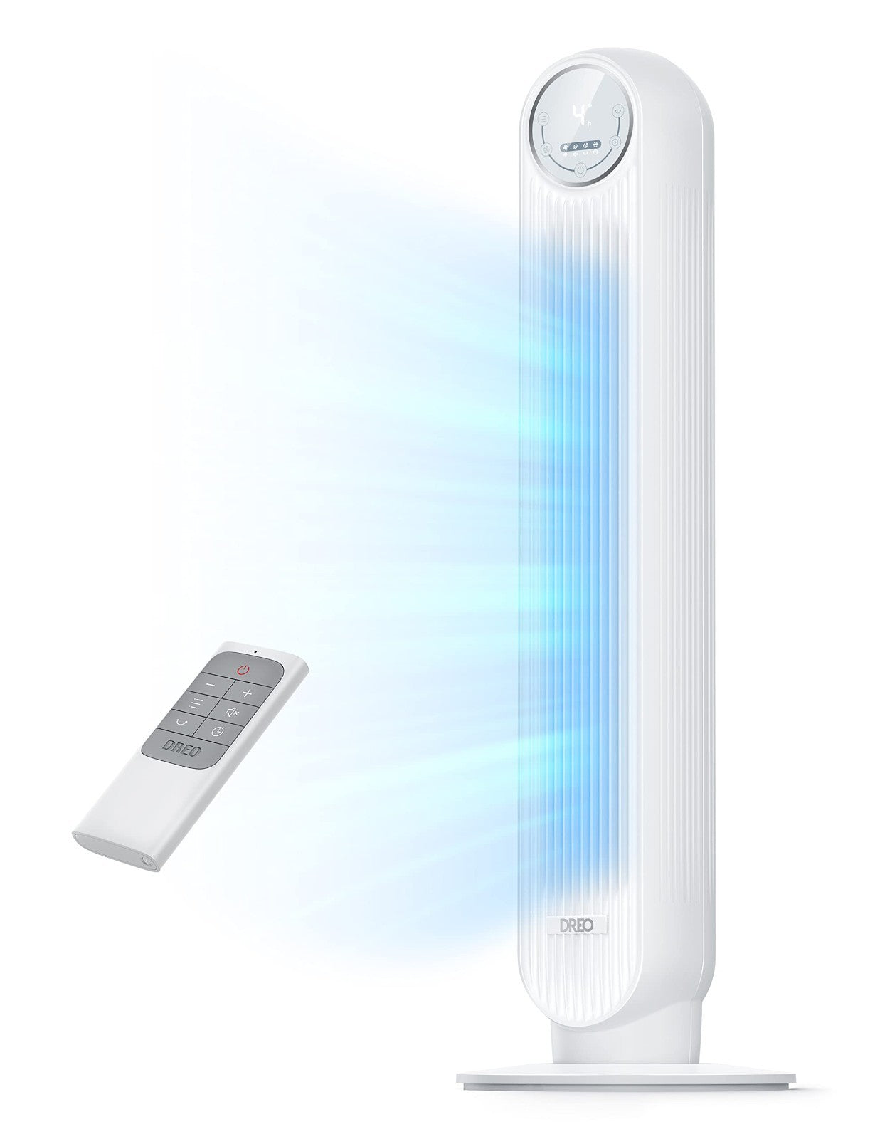 Ultra Quiet Bladeless Tower Fan   28ft/s Speed, 90° Oscillation, 8 Modes, Remote1