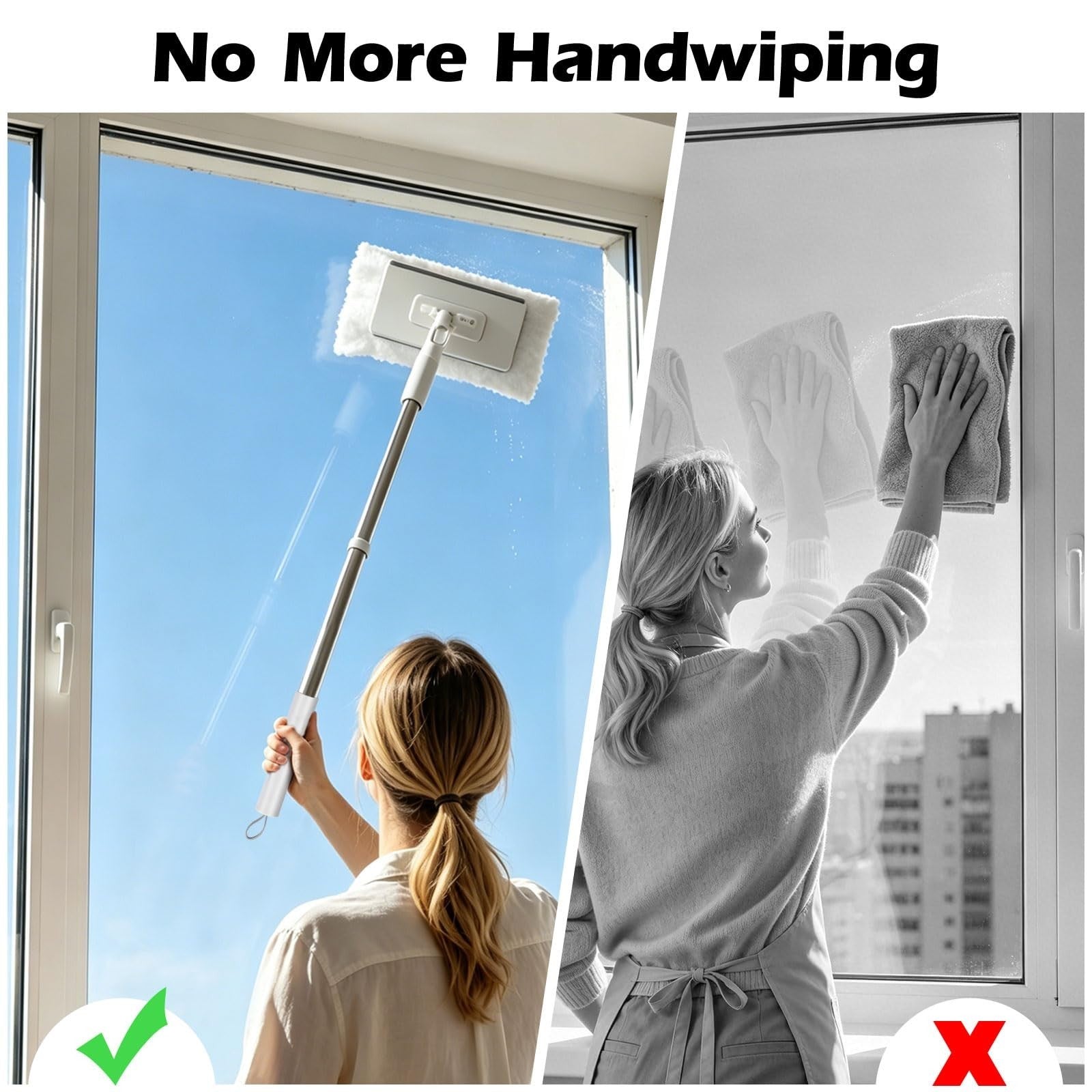 Mini Mop with Snap Grip & Zero Touch Clamp - Easy Clean Floor Mop, Lightweight3