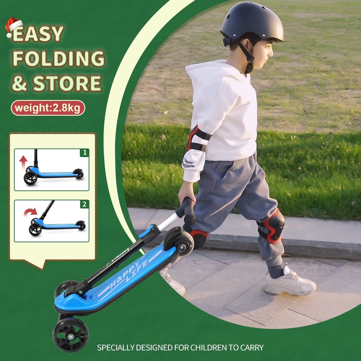 3-Wheel Kids Scooter Ages 3-10, Adjustable Height, Safe & Sturdy Design4