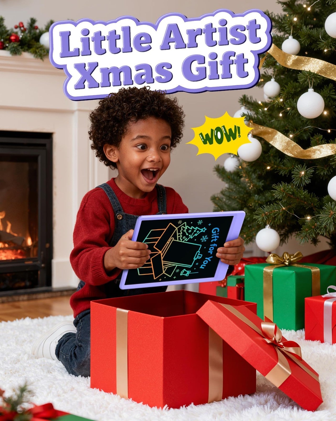 10" LCD Writing Tablet for Kids   Electronic Drawing Pad, Doodle Board, Gift for7