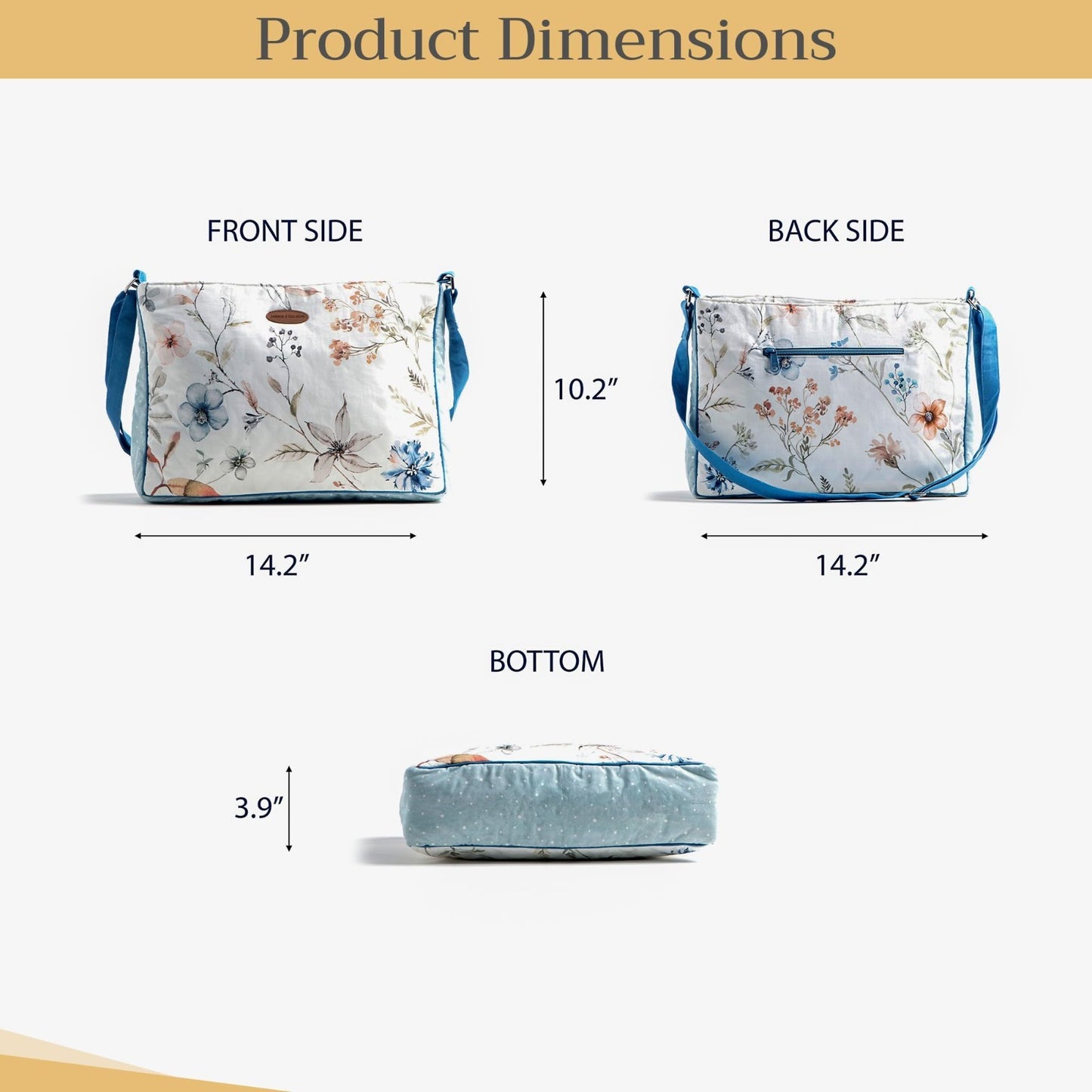 Stylish Women's Cotton Shoulder Handbag   Versatile Tote Bag for Everyday Use5