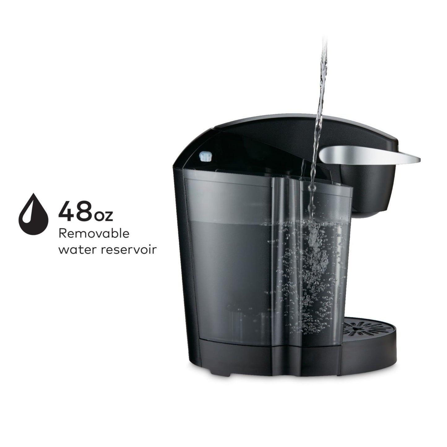 Single Serve Coffee Maker, 3 Brew Sizes, 48oz Reservoir, K Cup Compatible, Black4