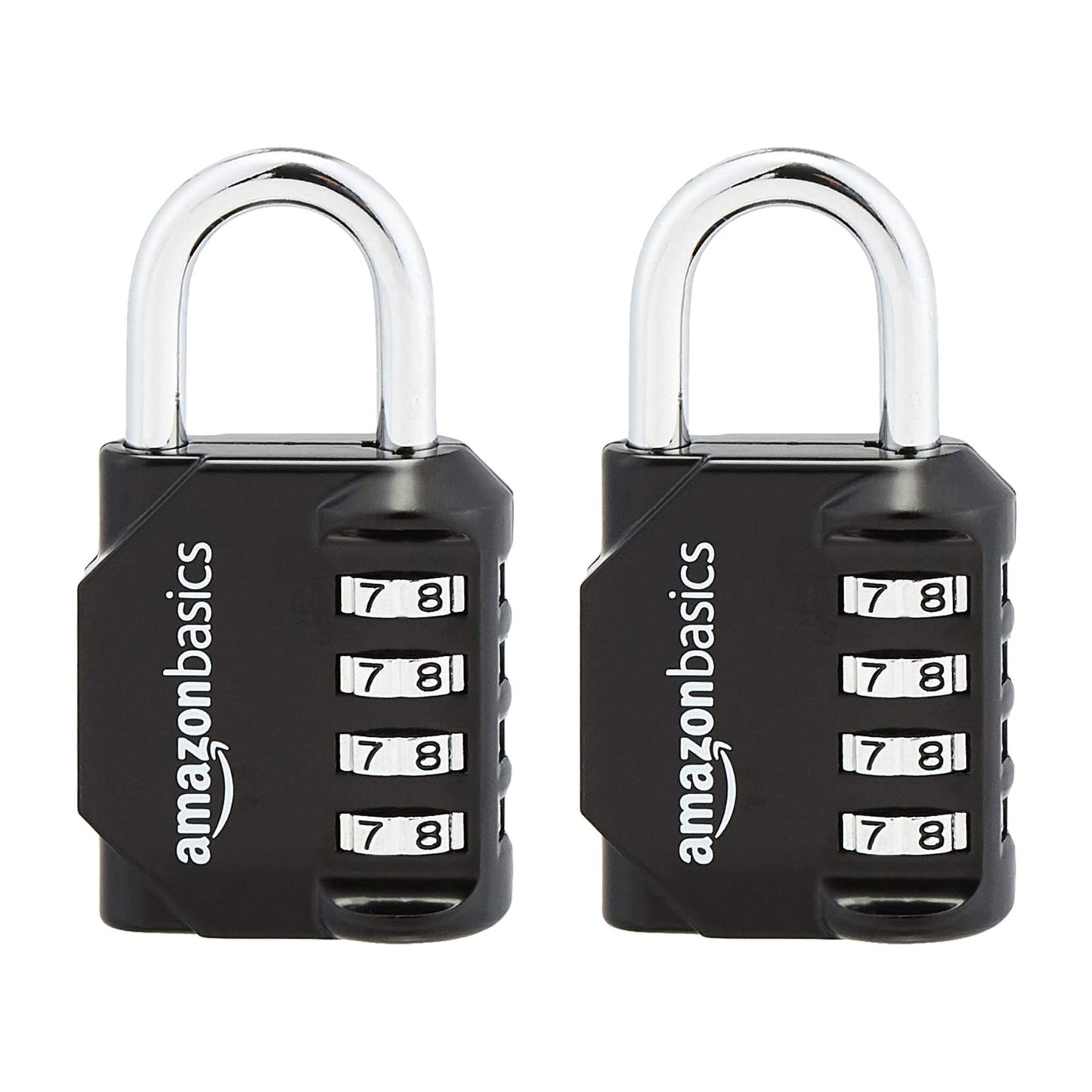 4 Digit Combination Lock, Secure Keyless Padlock, Black, 2 Pack for Gym & Travel1