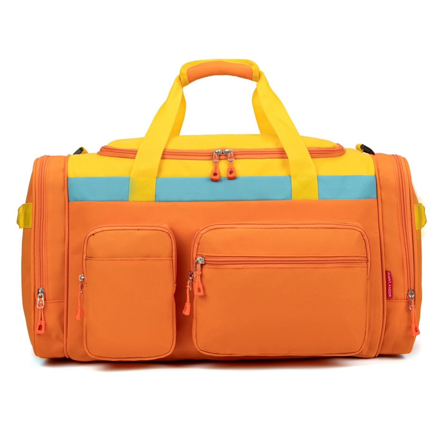 Spacious Kids Duffle Bag for Travel & Weekend Getaways, Orange, 22"x12"x12", Dur1