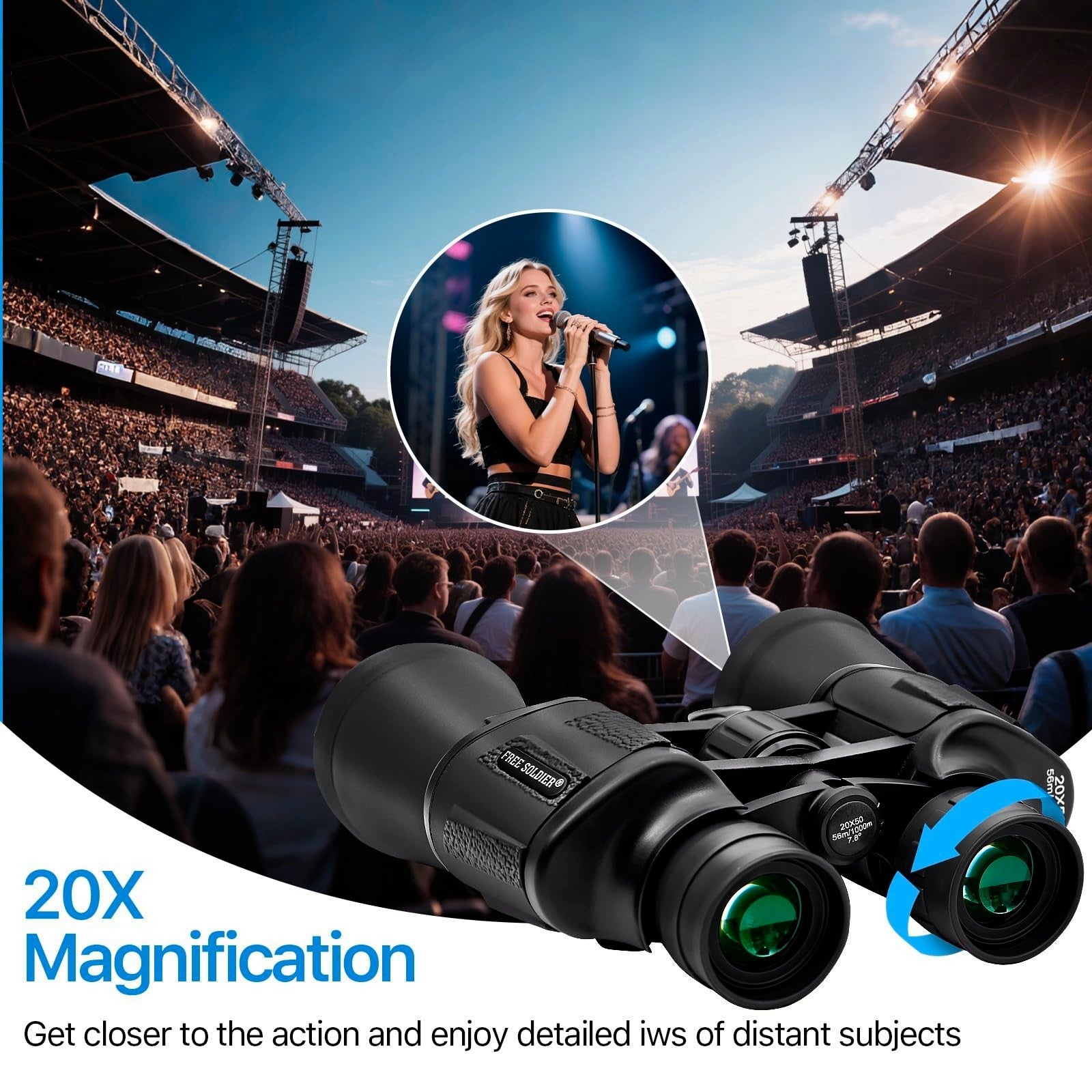 High Power 20x50 Waterproof Binoculars for Bird Watching, Hunting, Hiking, Trave6