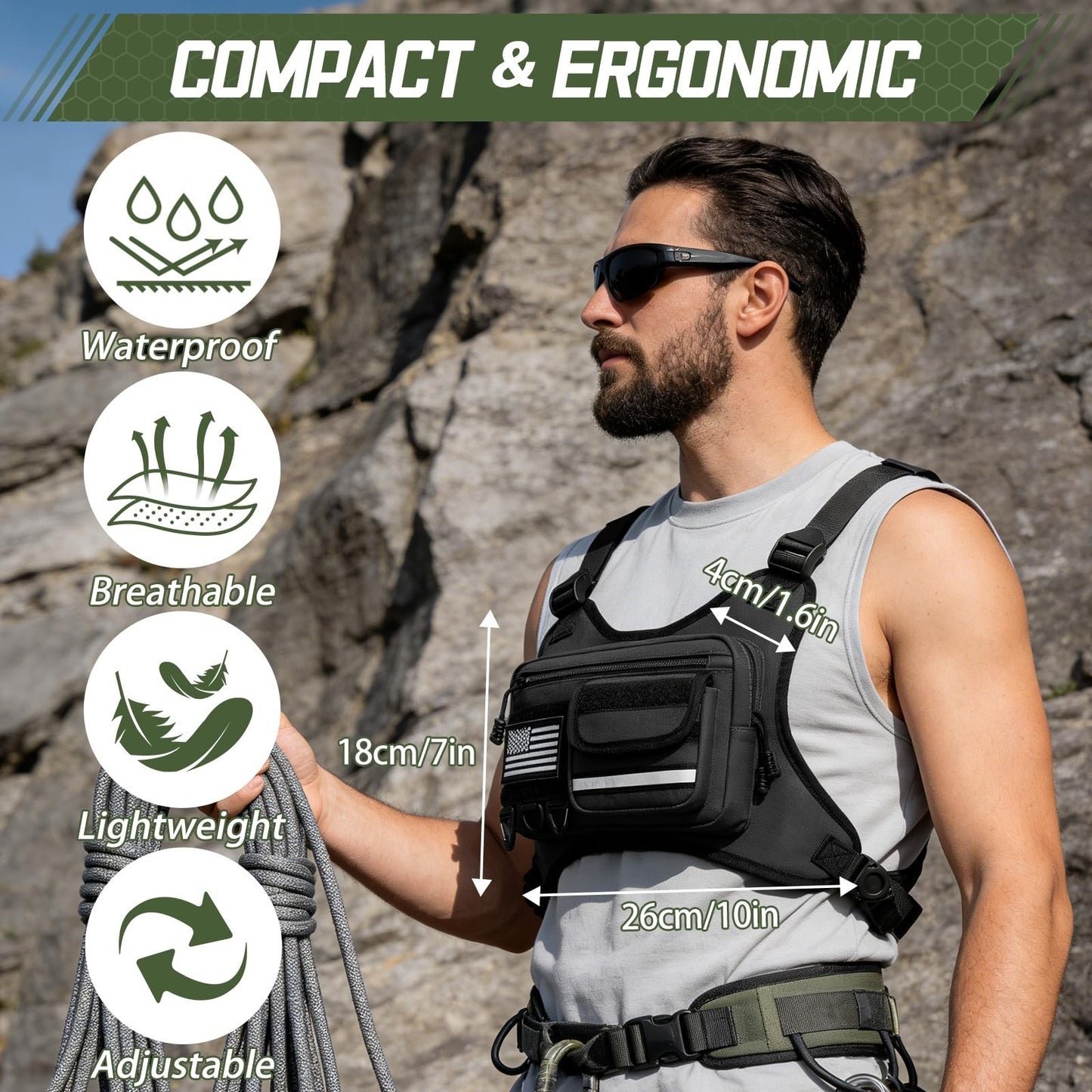 Optimized eBay Title: "Versatile Chest Bag for Outdoor Sports - Running, Cycli2