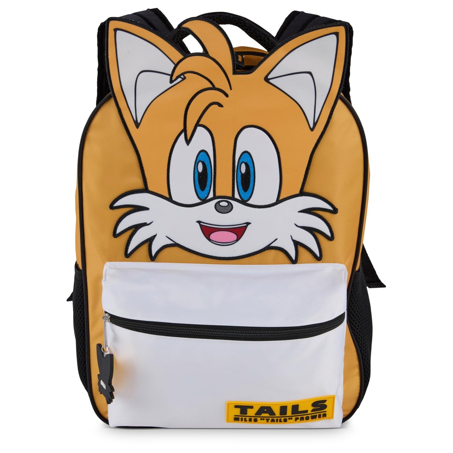 Sonic The Hedgehog Backpack for Kids, 16" Schoolbag with Tails Dangle, Yellow1