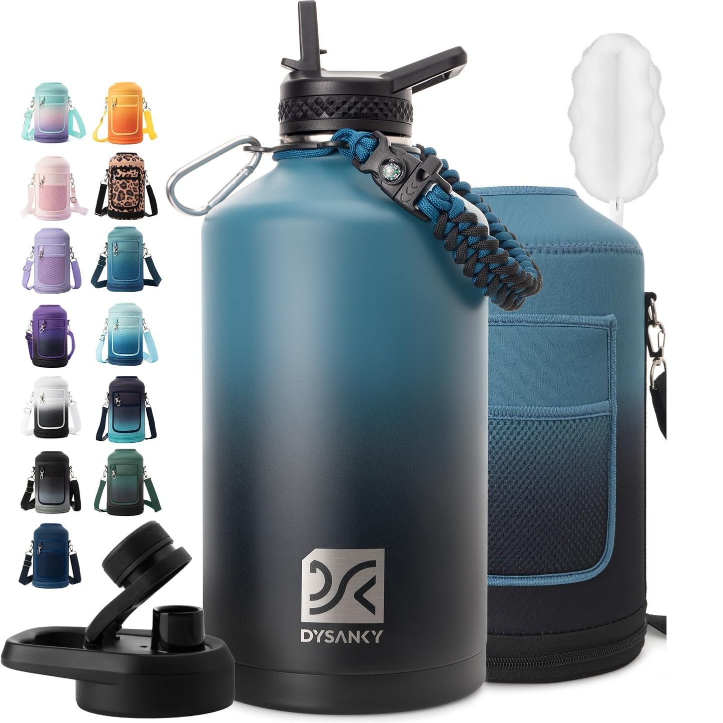 1 Gallon Insulated Water Bottle - Thick Stainless Steel, Portable Sports Jug, BP1