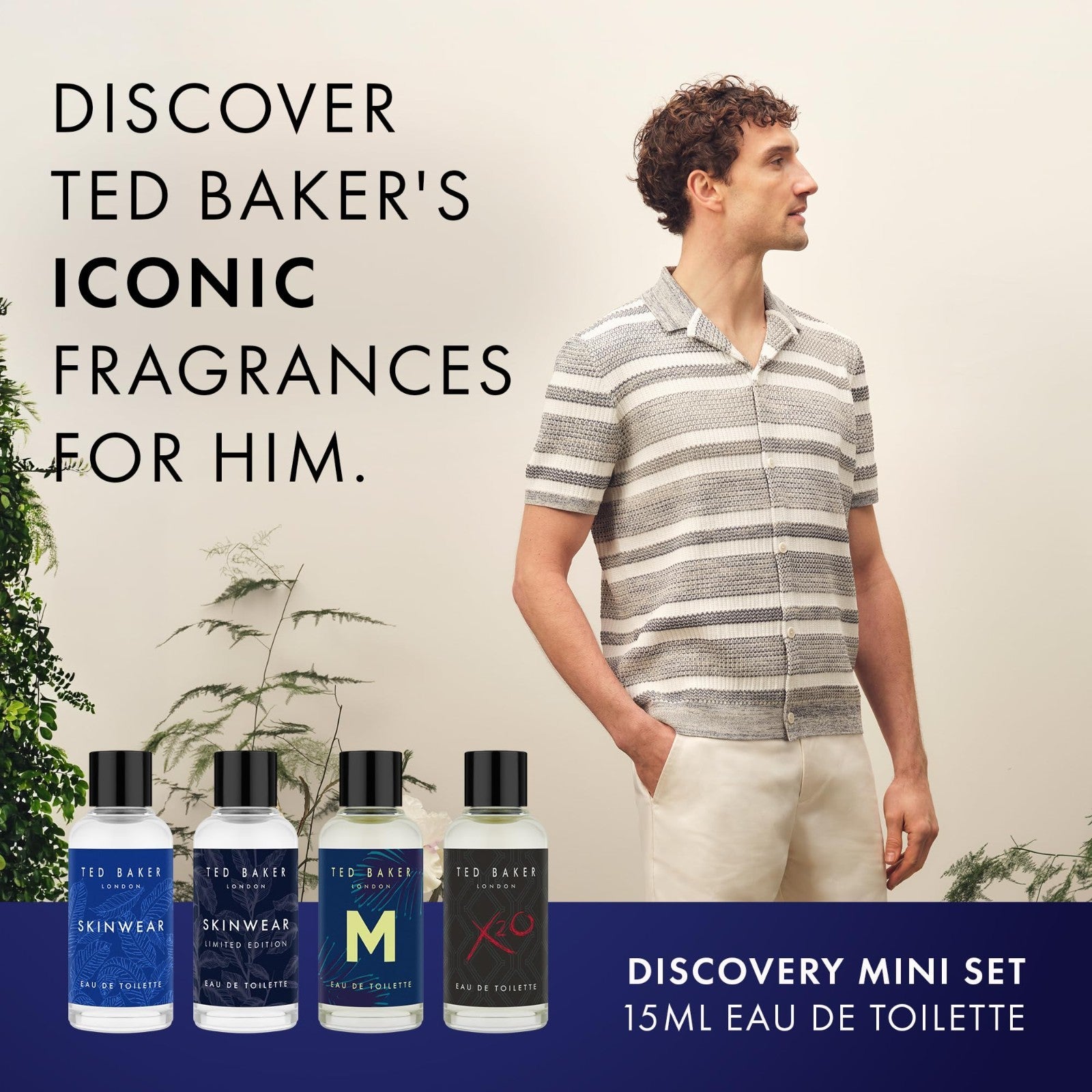 Mini Cologne Gift Set for Him - Travel Friendly 4x15ml Fragrances, Perfect for T4