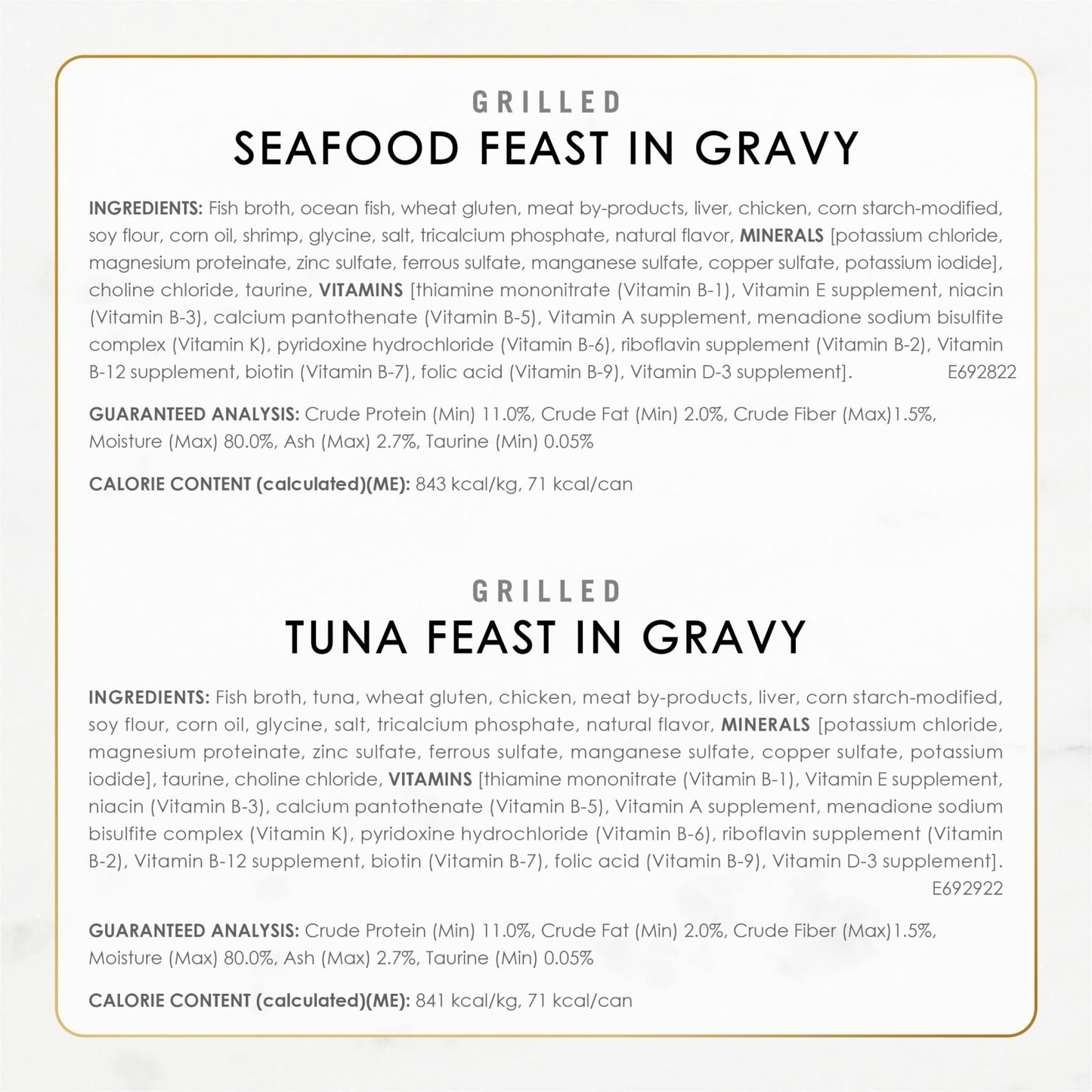 Gourmet Grilled Wet Cat Food Variety Pack   Seafood Collection, 3 oz Cans, 60 Pa6