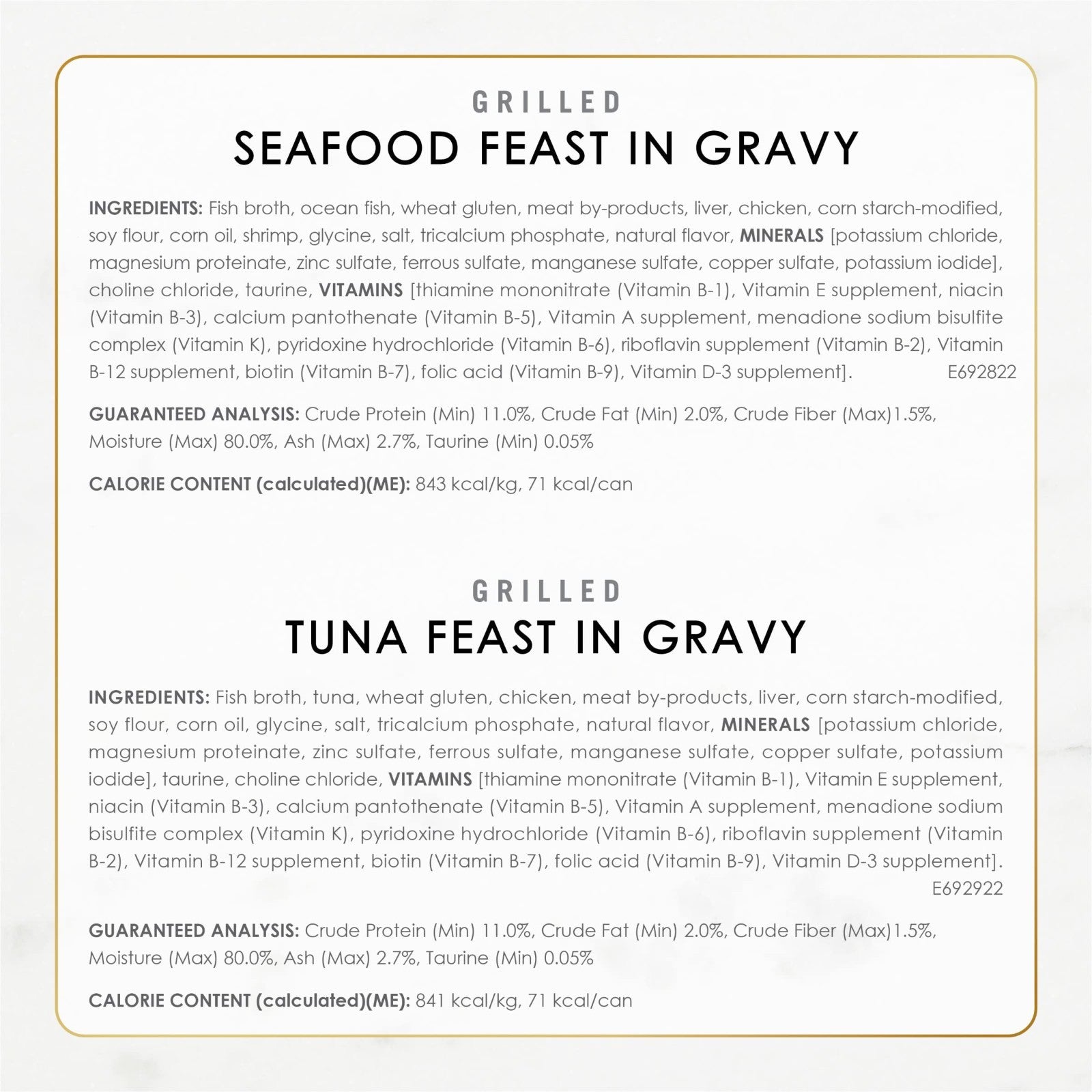 Gourmet Grilled Wet Cat Food Variety Pack   Seafood Collection, 3 oz Cans, 60 Pa6