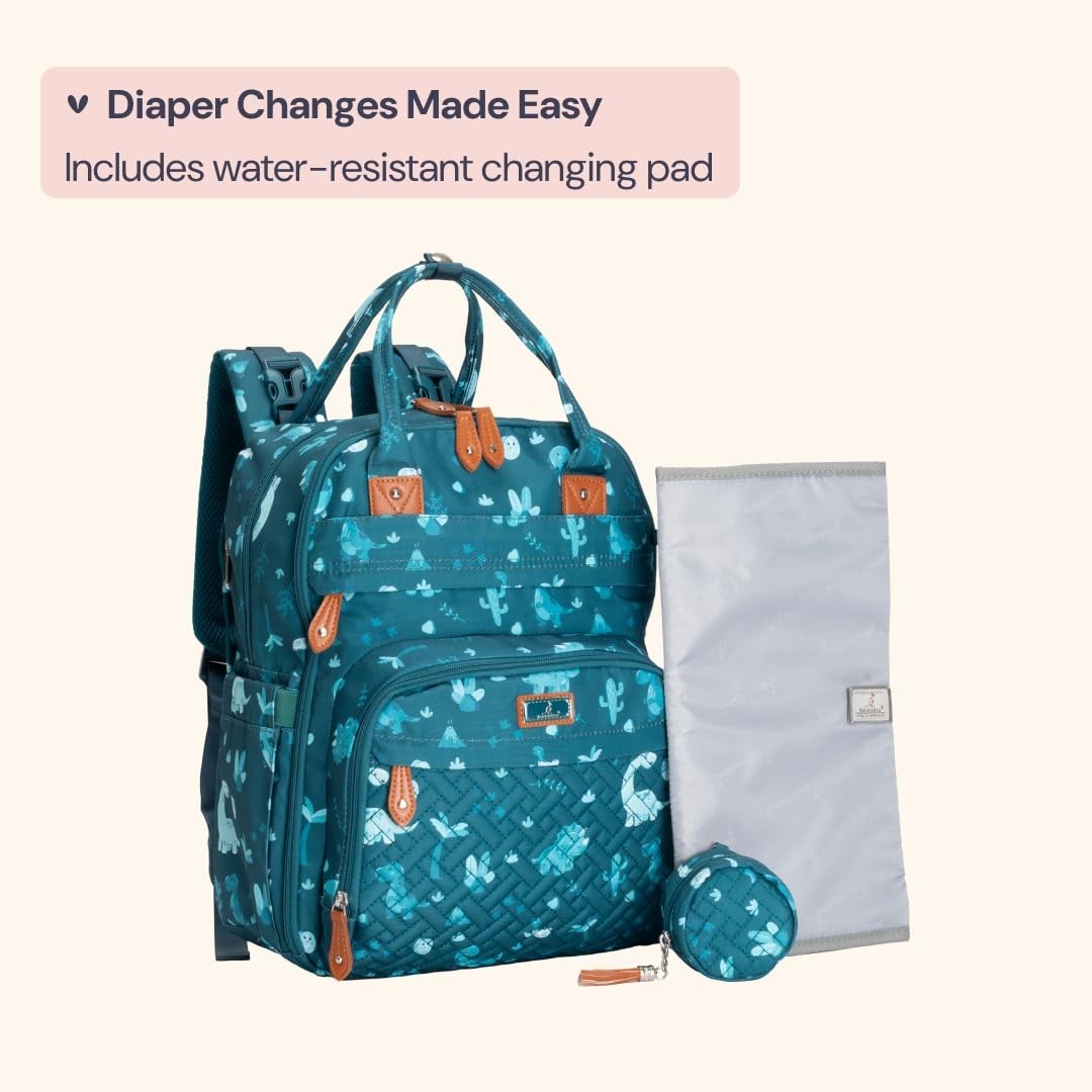 Multi Function Water Resistant Diaper Bag Backpack   Baby Travel Tote, Changing6
