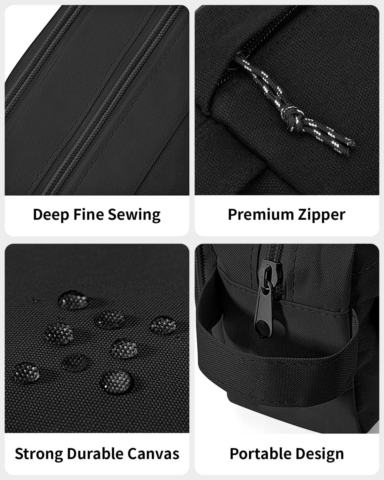 Large Capacity Canvas Pencil Case, Upgraded Pouch for School & Office Supplies4