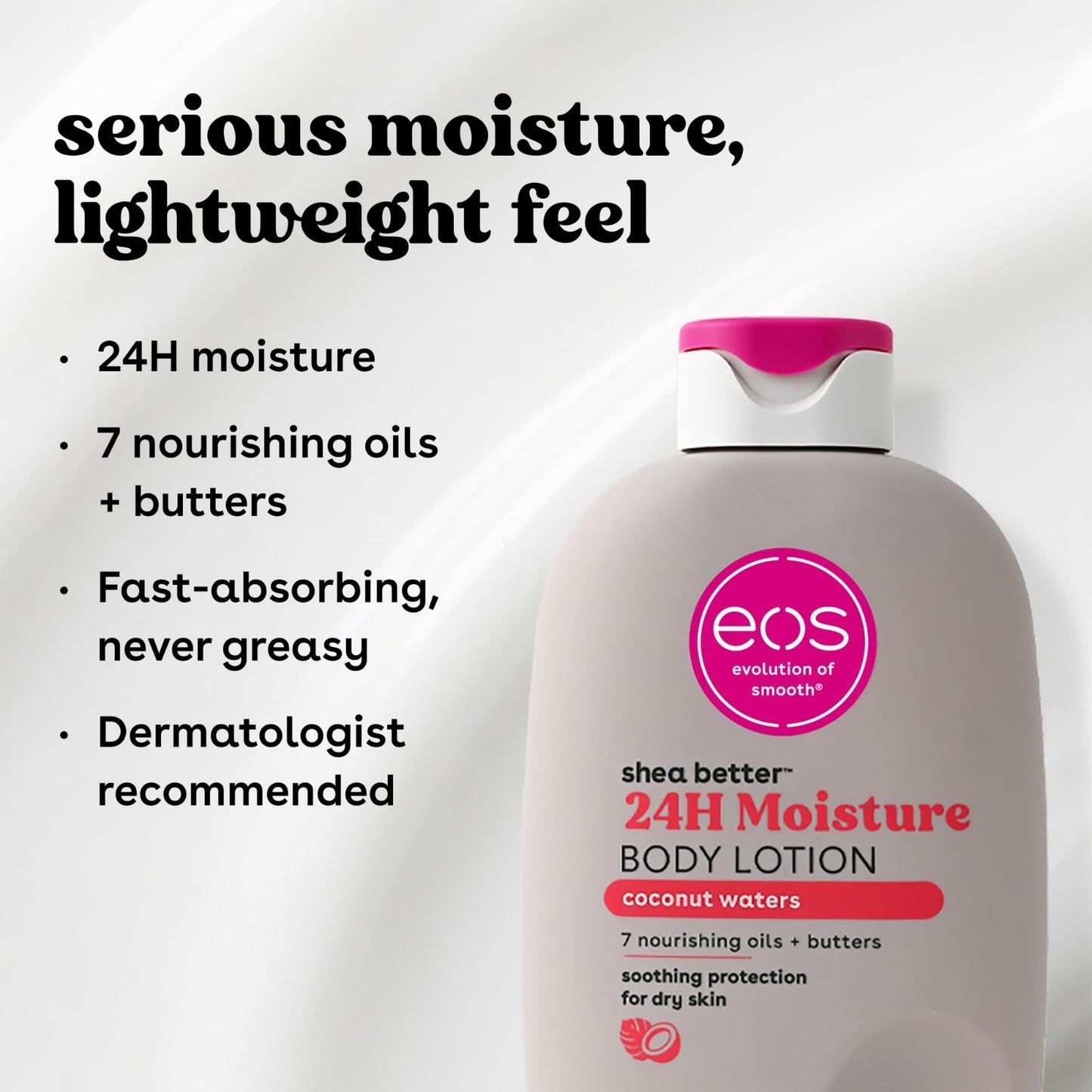 Moisturizing Shea Butter Body Lotion   Coconut Waters, 16 fl oz, Hydrating Skin4