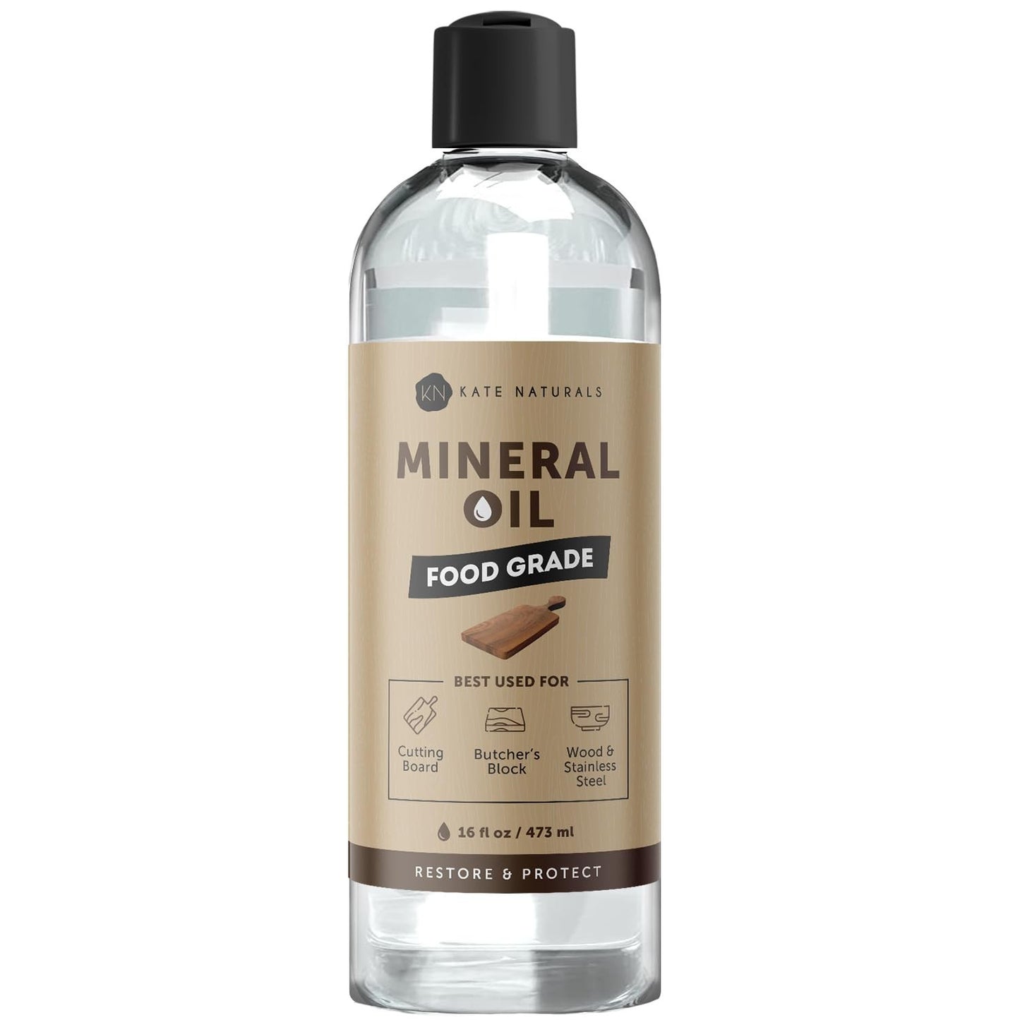Food Grade Mineral Oil for Wood Cutting Board & Butcher Block   16oz Safe Use1