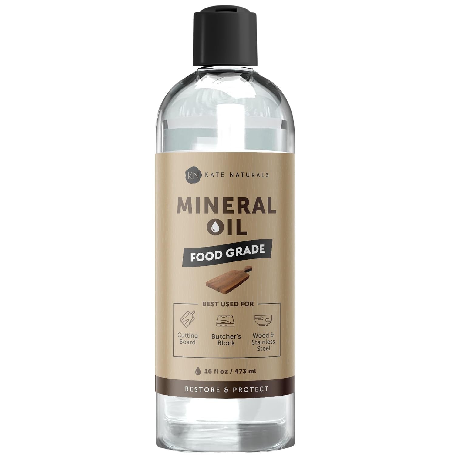 Food Grade Mineral Oil for Wood Cutting Board & Butcher Block   16oz Safe Use1