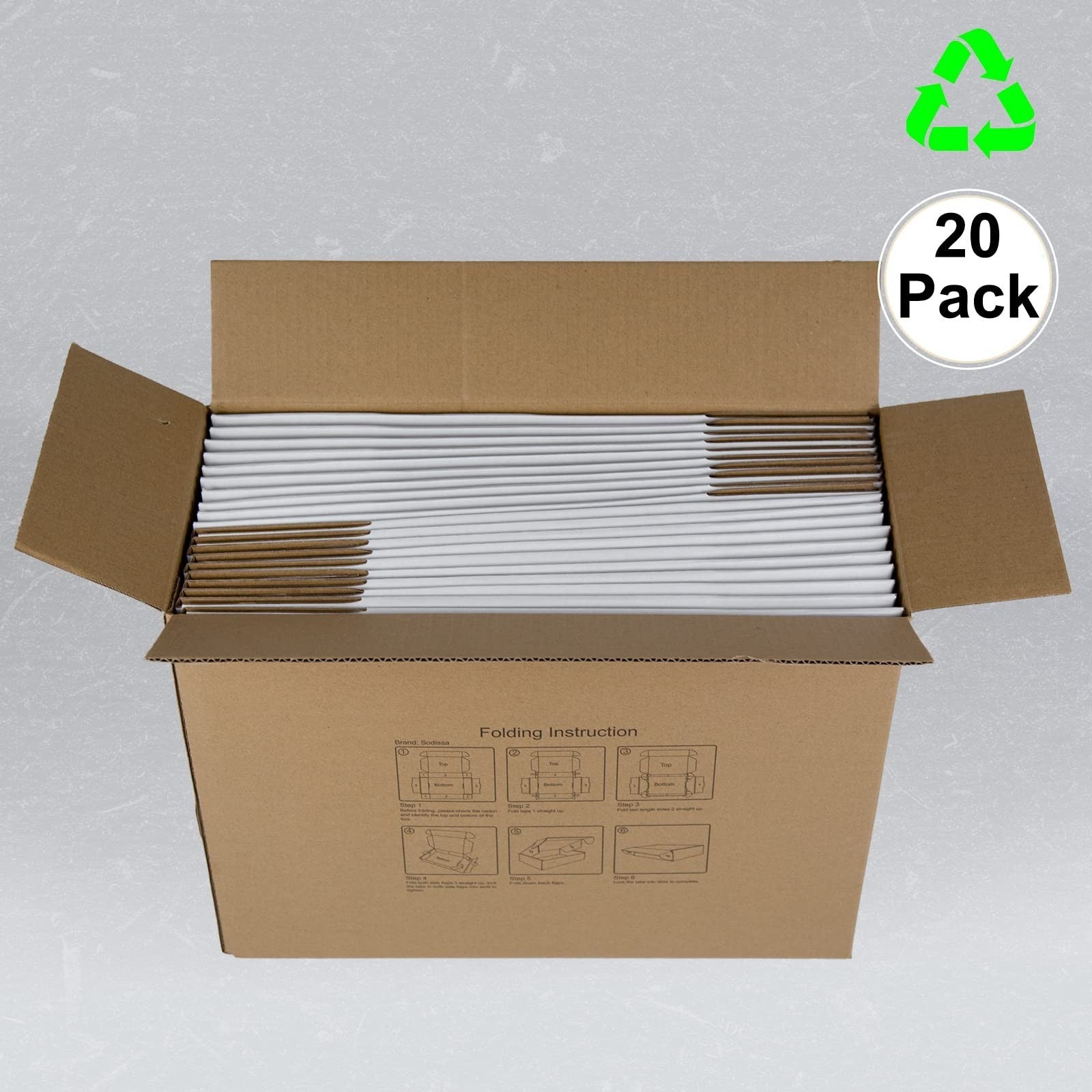 12x9x4 Shipping Boxes - White Corrugated Cardboard for Small Business, 20 Pack4