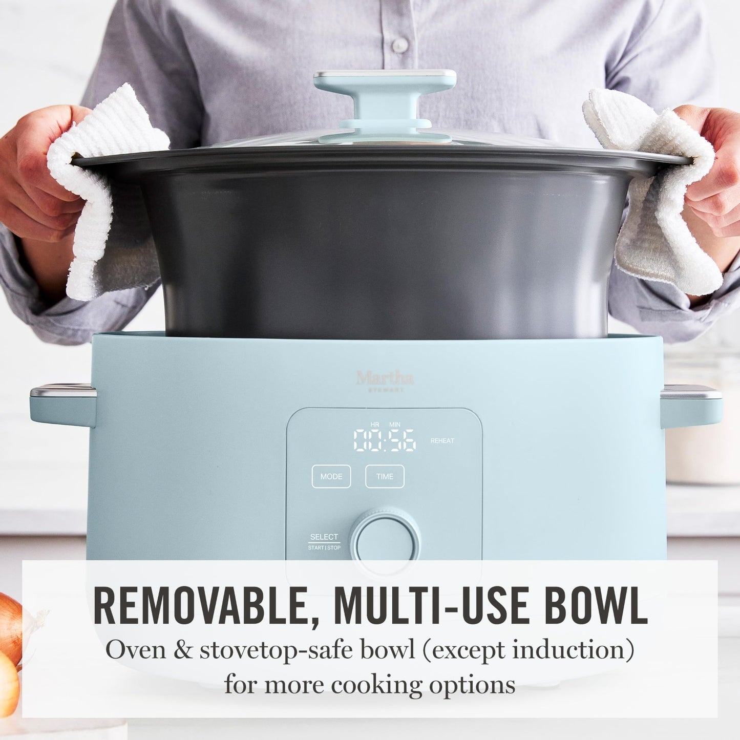 Programmable 8 QT Slow Cooker with Timer, 3 Heat Settings, Nonstick Ceramic Croc5