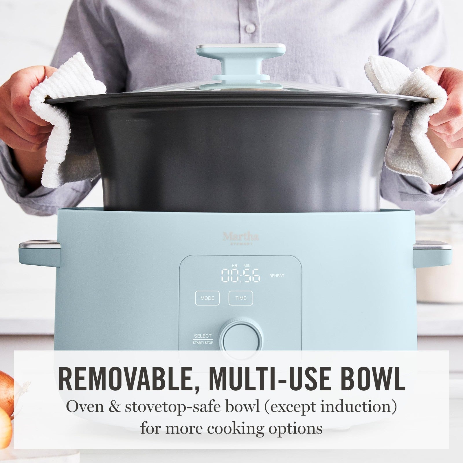 Programmable 8 QT Slow Cooker with Timer, 3 Heat Settings, Nonstick Ceramic Croc5