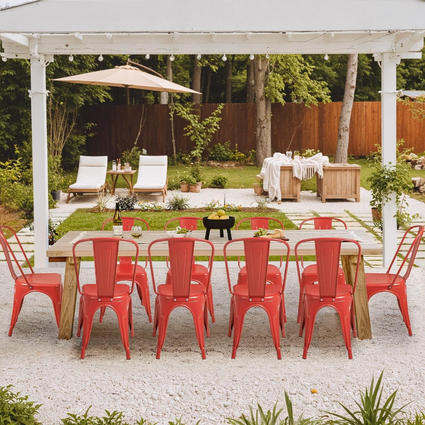 Stackable Metal Dining Chairs Set of 4   Indoor Outdoor Bistro Cafe Side Chairs3