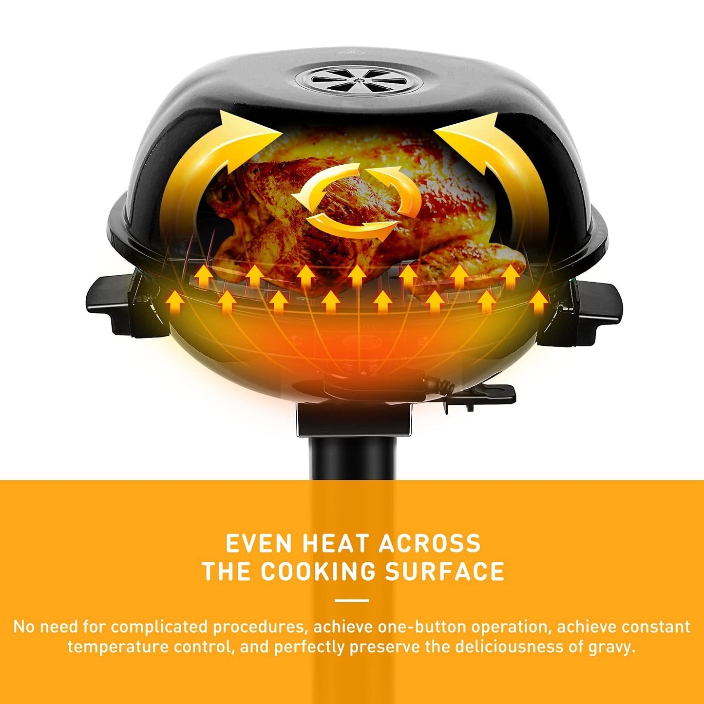 1600W Electric BBQ Grill - 15-Serving Indoor/Outdoor Portable Grill, Double Laye5