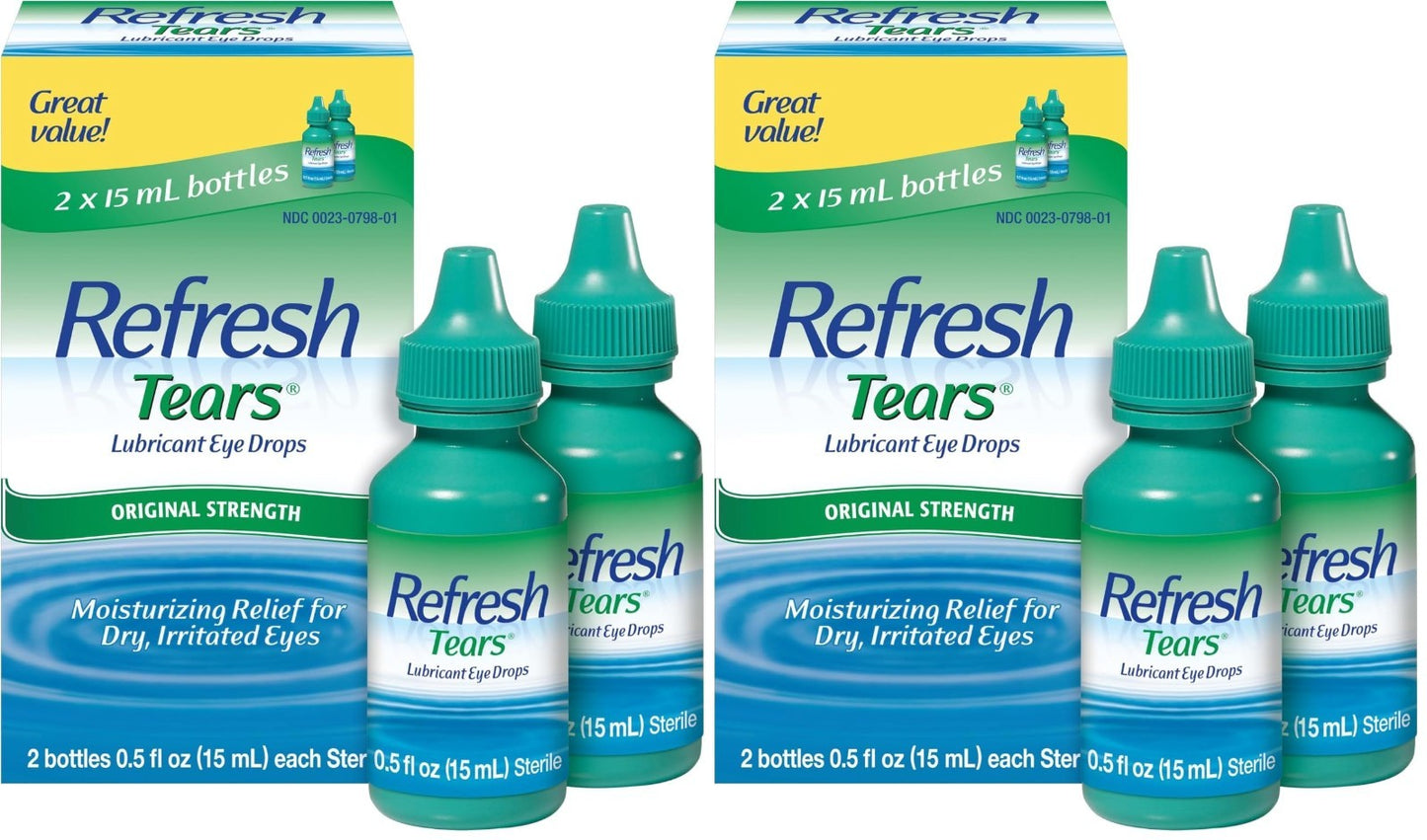 Moisturizing Eye Drops - Liquid Lubricant, 0.51 oz, 4-Pack for Dry Eyes Relief1