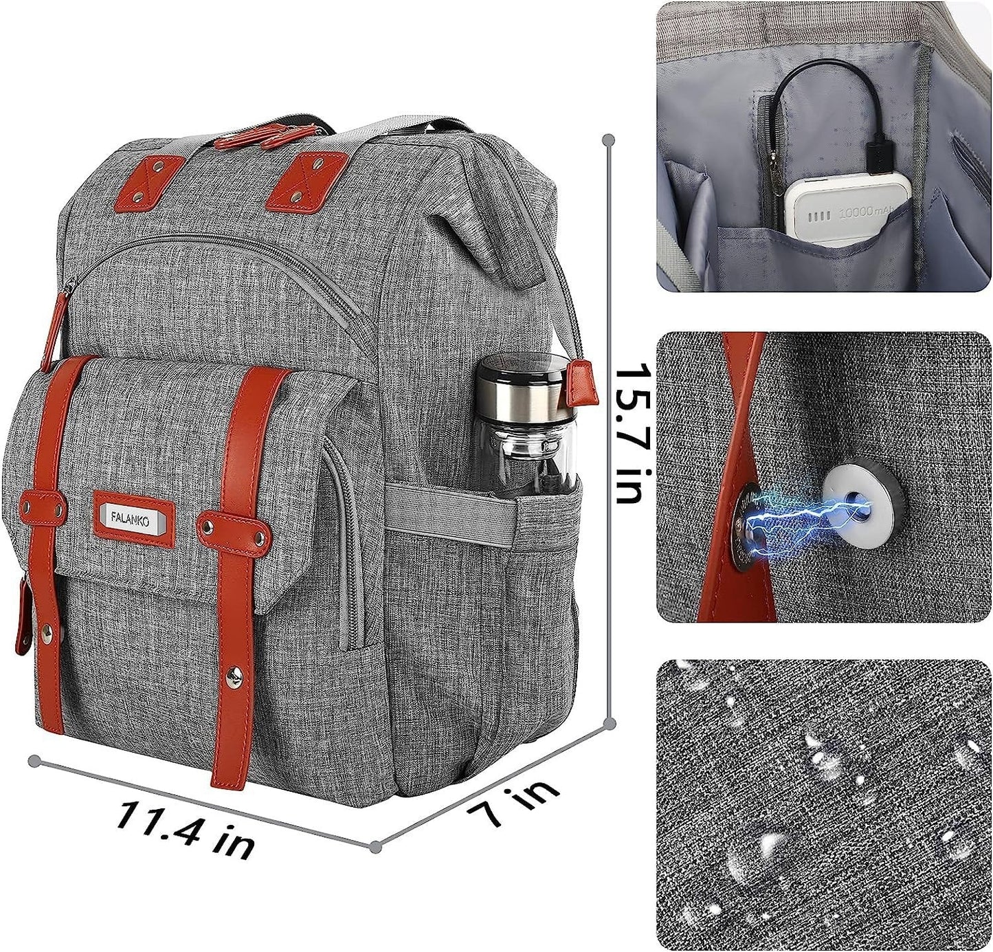 Stylish 15.6" Laptop Backpack for Women   Water Resistant, College, Travel, Work3