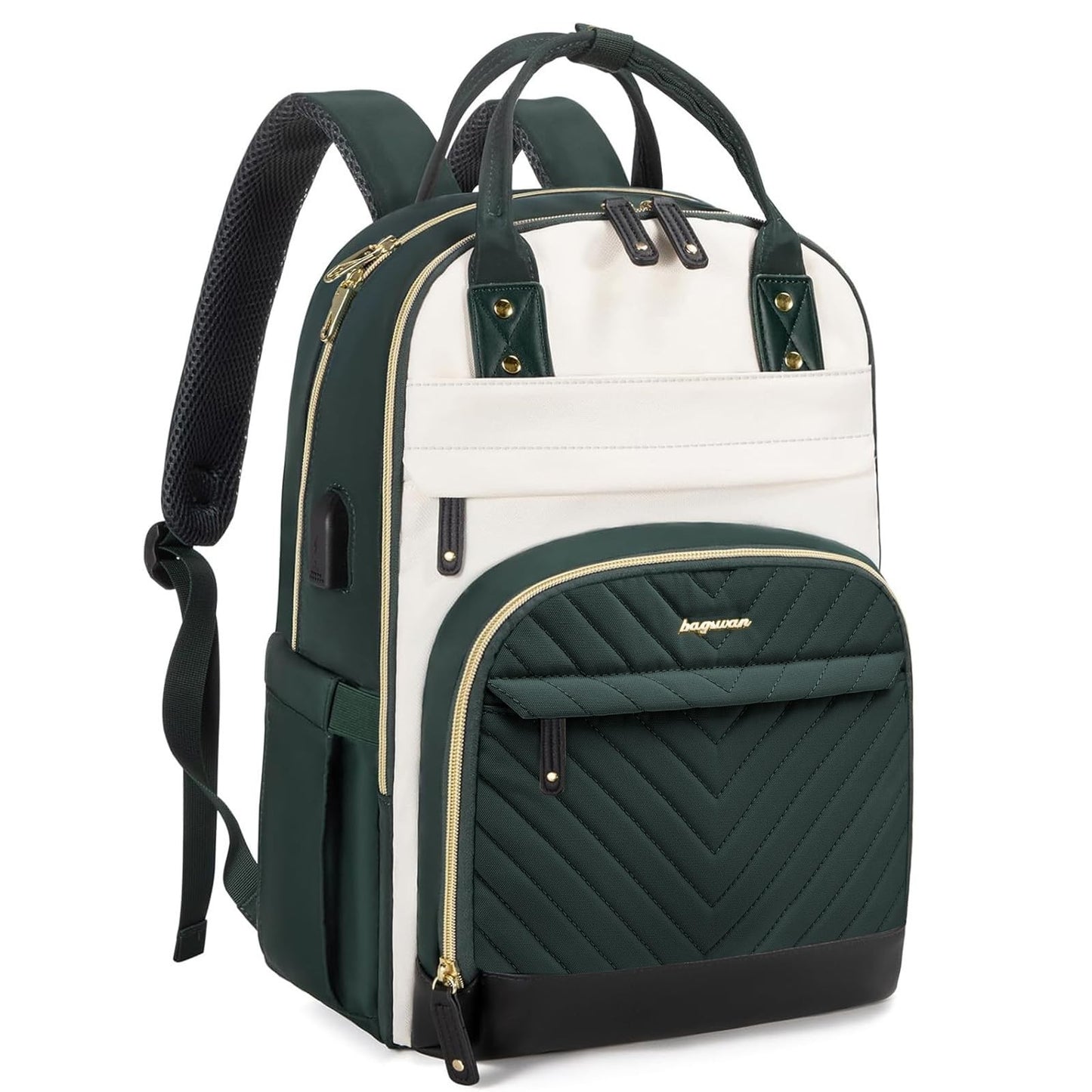 Stylish 15.6" Laptop Backpack for Women   Waterproof Travel Bag with USB Charger1