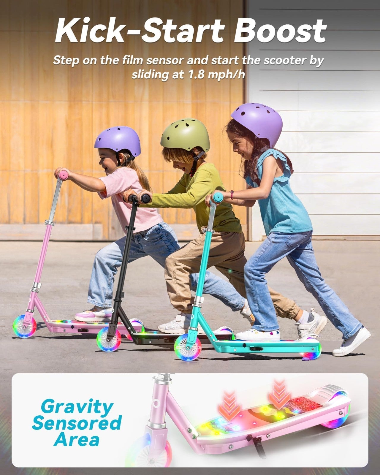 Kids Electric Scooter 3-8 Years, Safe 5 MPH, Lightweight & Durable, Fun Ride!2