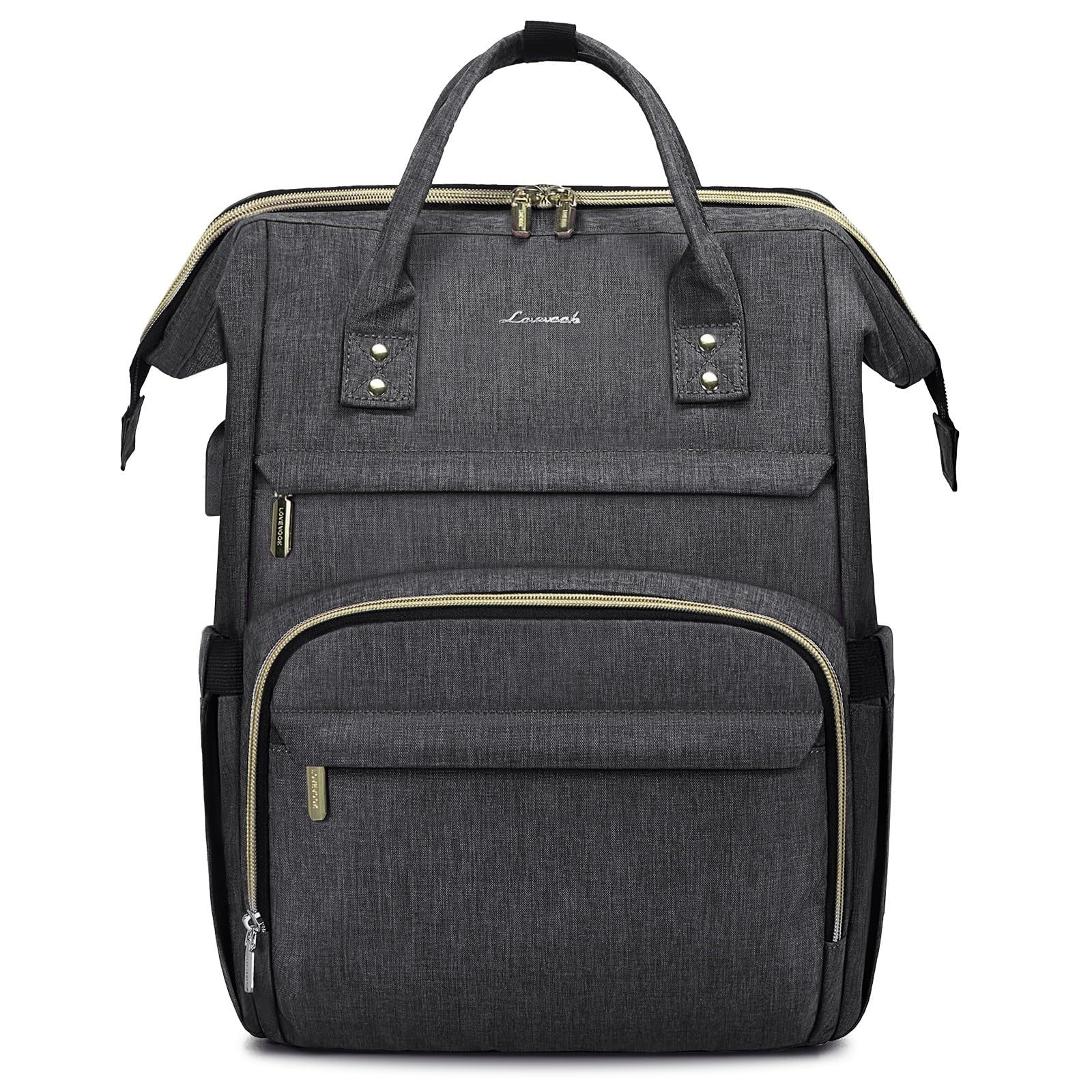 Stylish 17" Laptop Backpack for Women   Waterproof Travel Bag with USB Port, Ide1