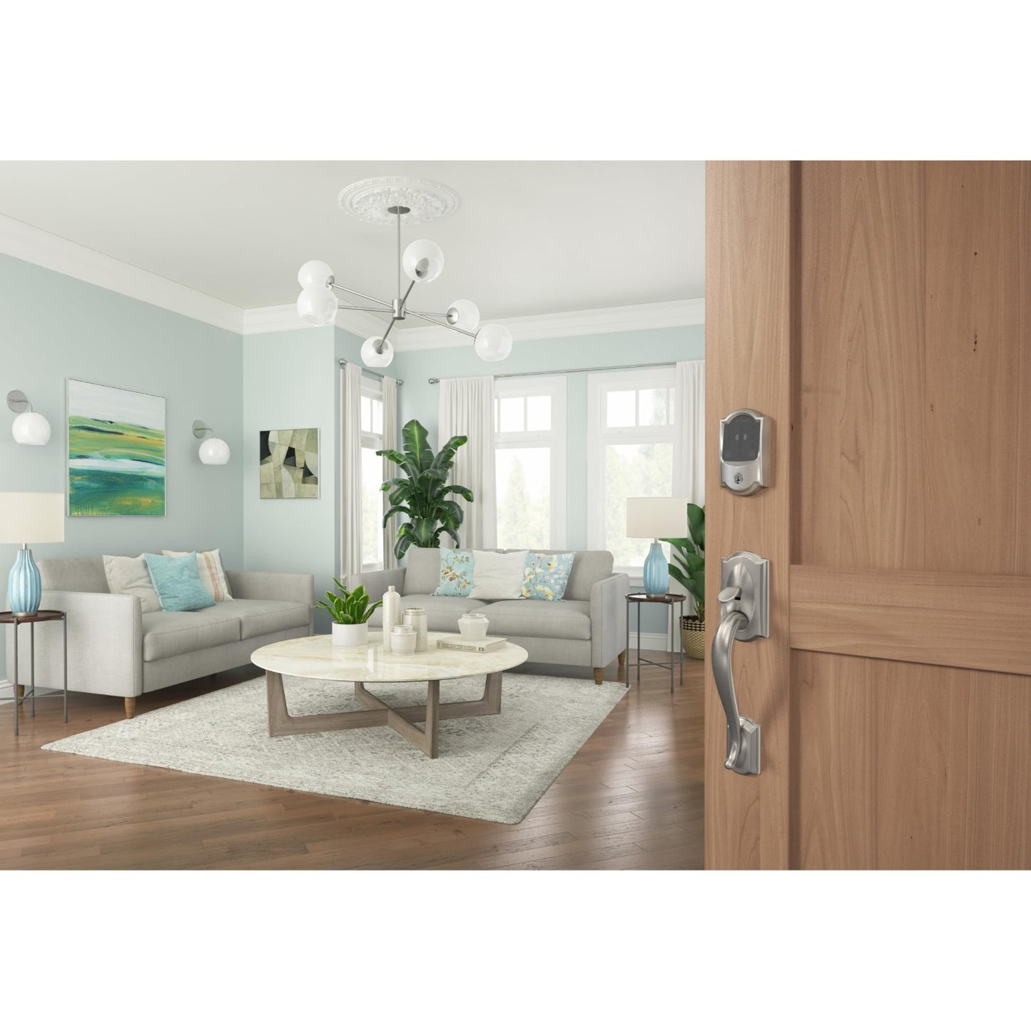 Smart WiFi Deadbolt Lock   Keyless Entry, Touchscreen, Apple Home, Alexa, Airbnb2