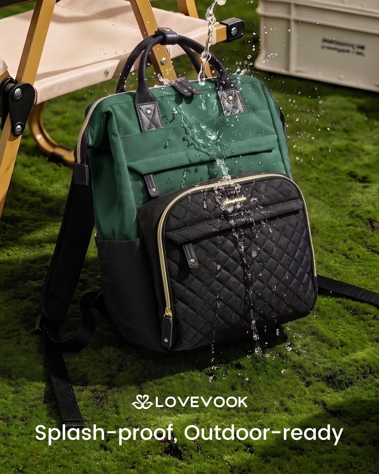 Quilted Laptop Backpack for Women   Stylish Work Bag, Teacher & Nurse Purse4