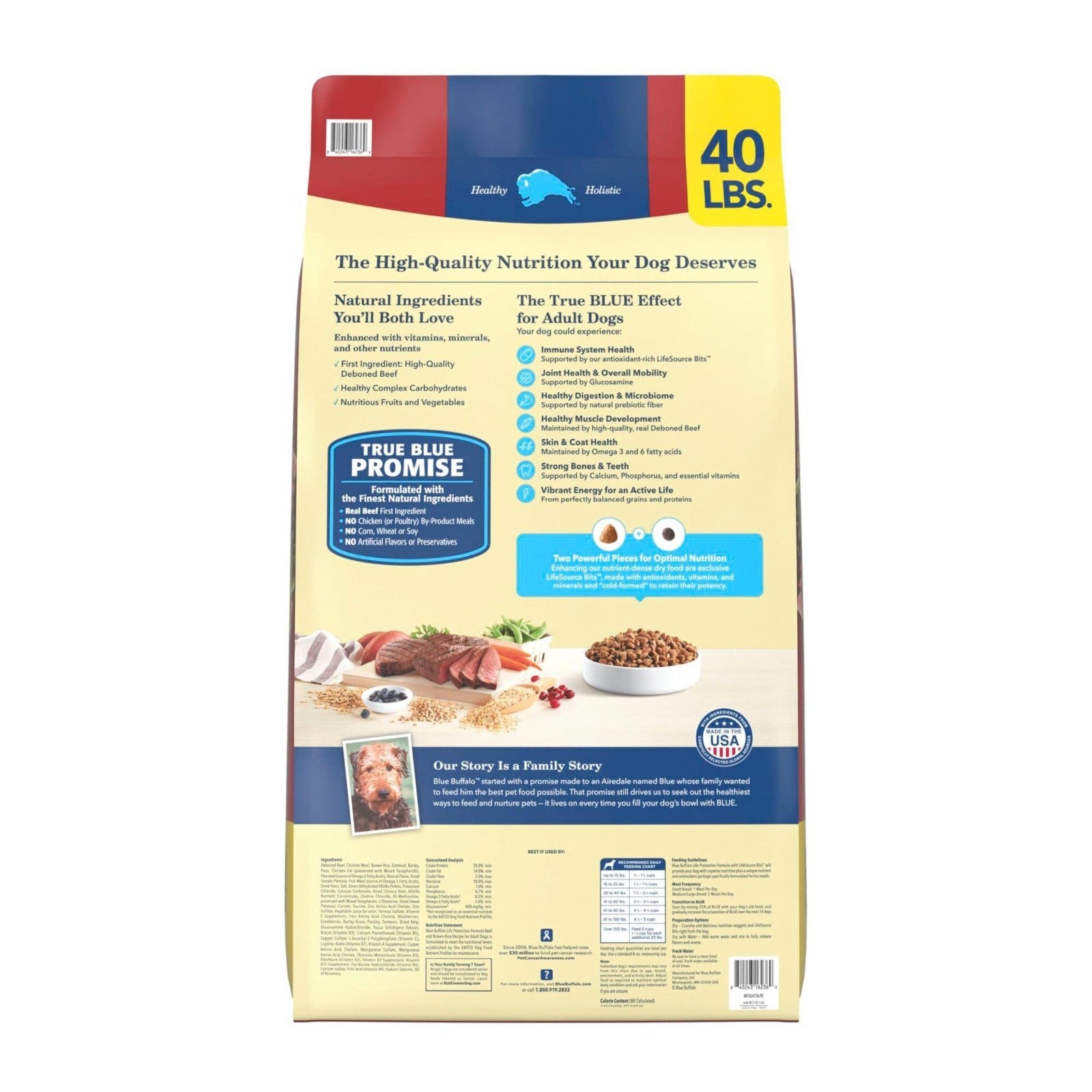 Premium Beef Adult Dry Dog Food, 40 lb   Life Protection Formula, Nutrient Rich2