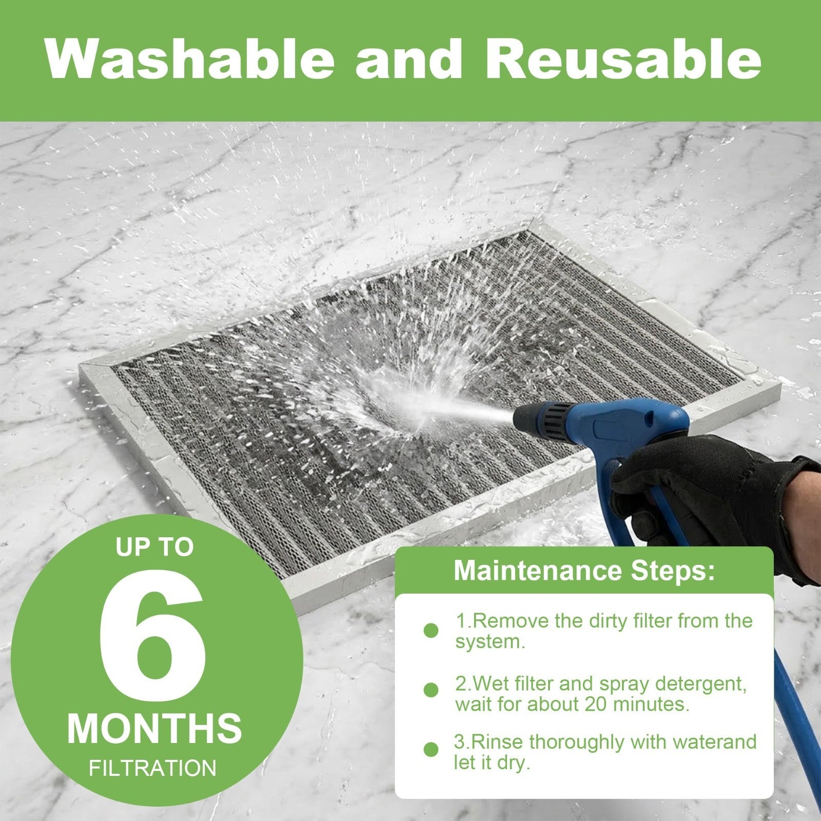 Reusable Washable HVAC Air Filter 20x20x1 MERV 8 Electrostatic, Lasts Lifetime4