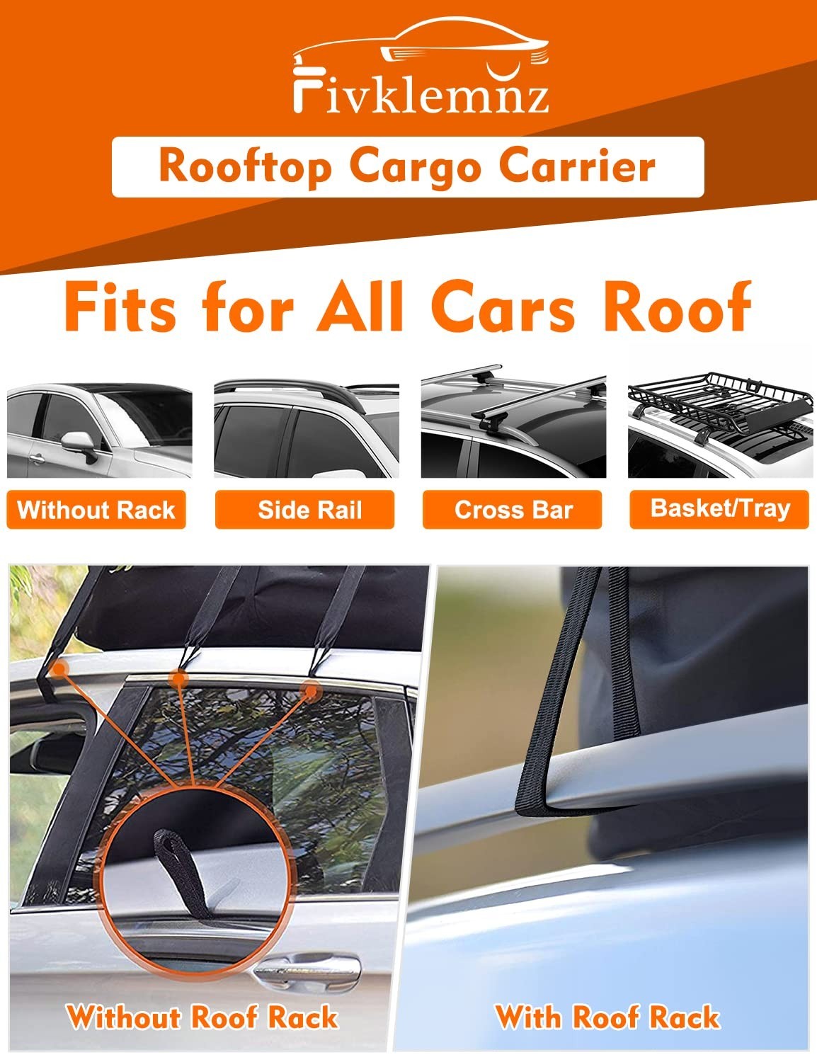 21 Cubic Waterproof Rooftop Cargo Carrier Bag - Soft Roof Storage, Anti-Slip Mat3