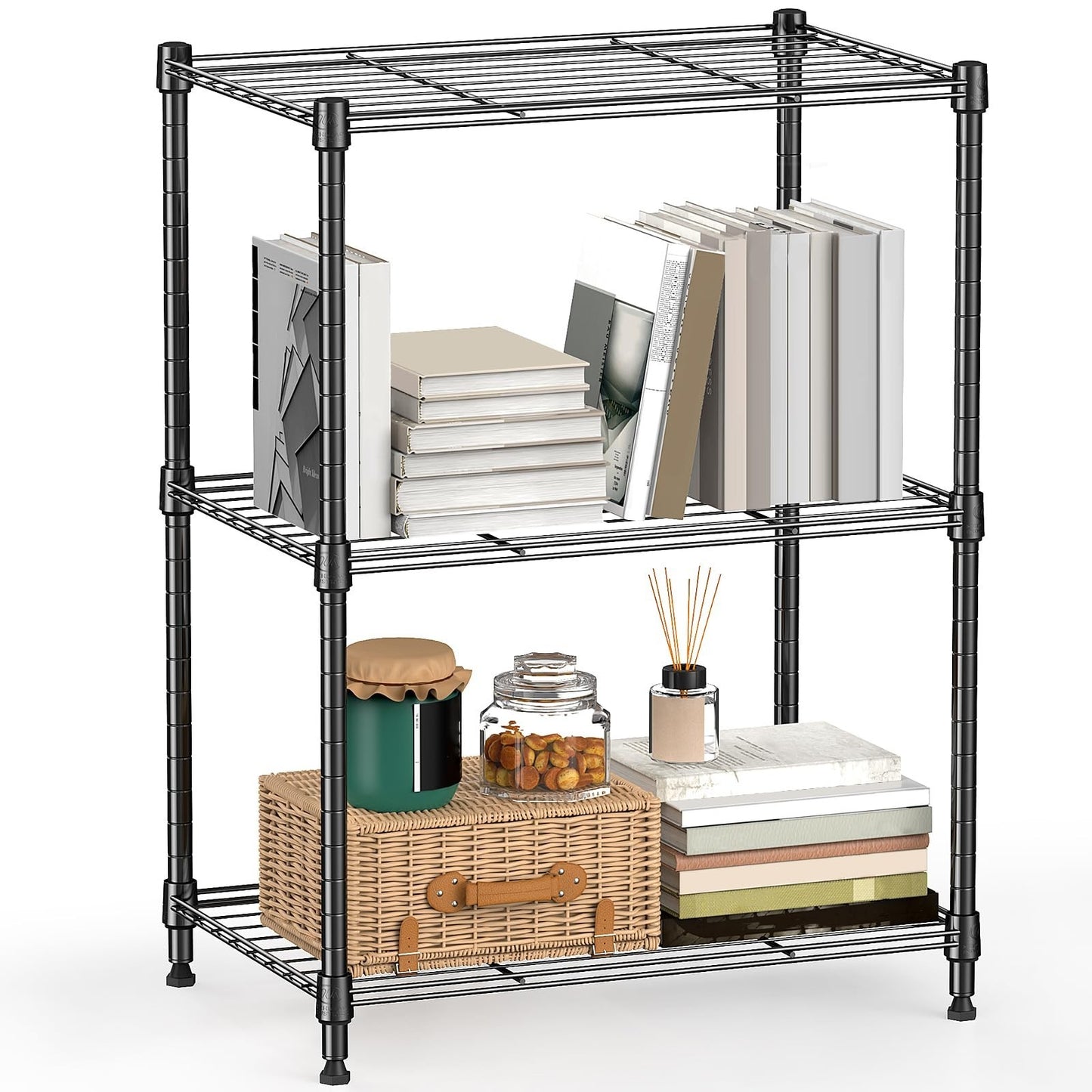 450 lbs Steel Storage Shelving Unit   3 Tier Utility Wire Rack for Home, Kitchen1