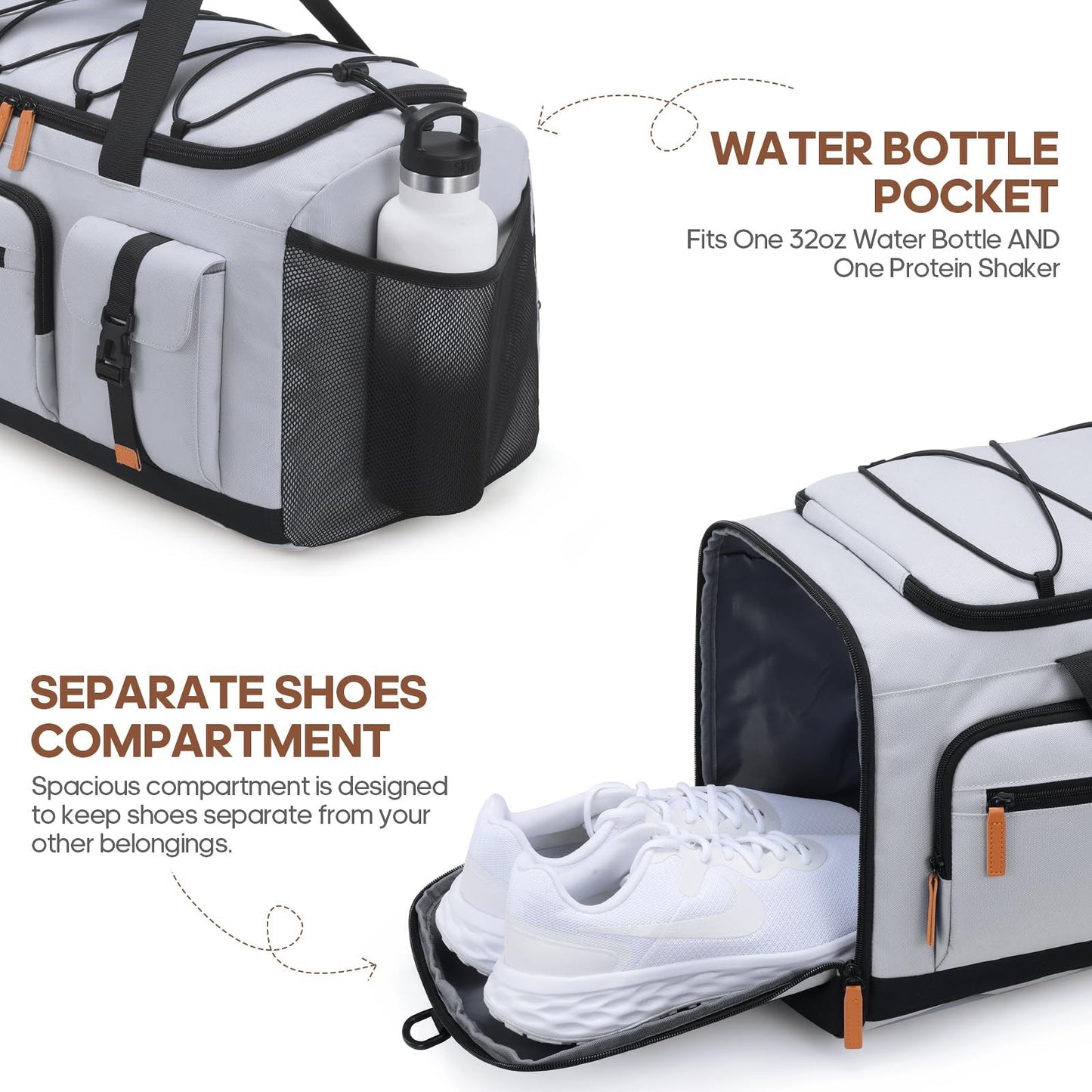 Versatile 3-in-1 Gym Bag with Shoe & Laptop Compartment, Anti-Theft Duffle Backp6