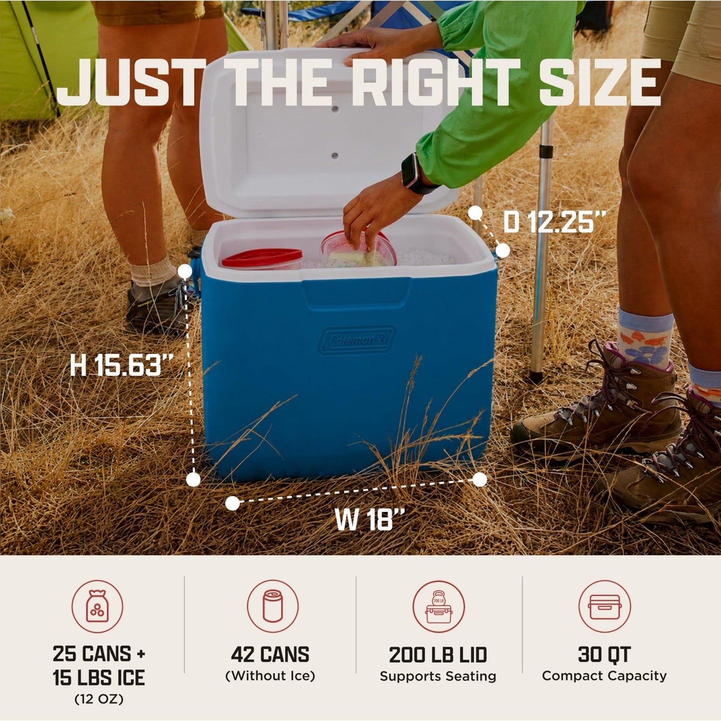9 60qt Cooler with Ice Retention & Leak Resistance   Perfect for Camping, Sports4
