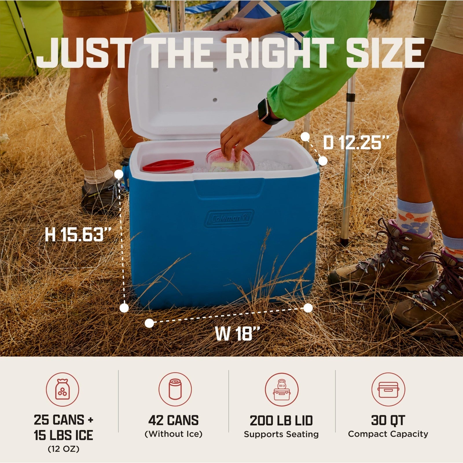 9 60qt Cooler with Ice Retention & Leak Resistance   Perfect for Camping, Sports4