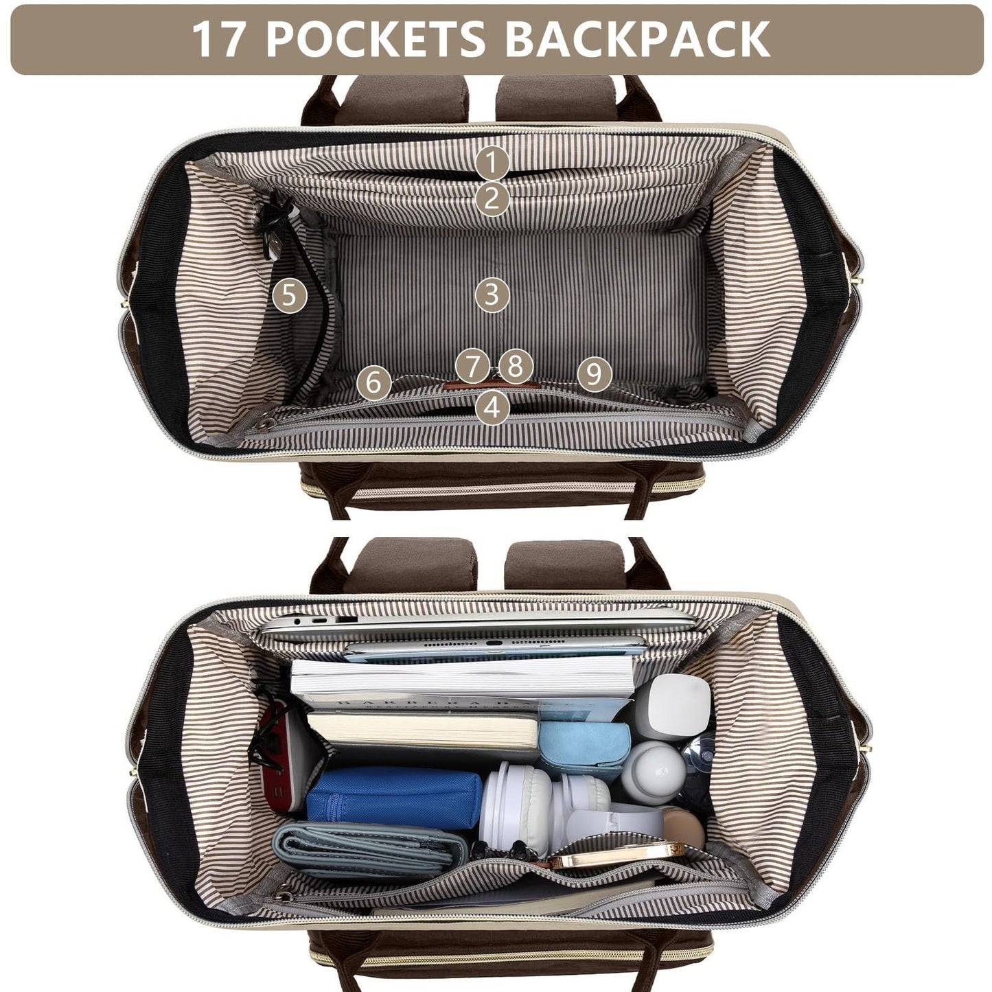 15.6" Laptop Backpack for Women   USB Charging, Large Travel Bag, College & Work2