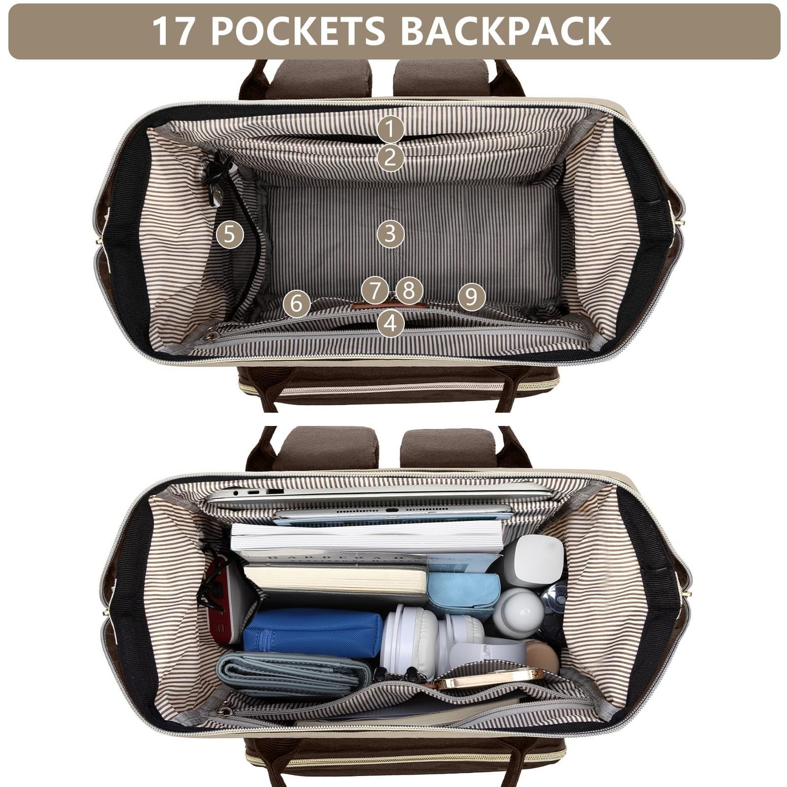 15.6" Laptop Backpack for Women   USB Charging, Large Travel Bag, College & Work2