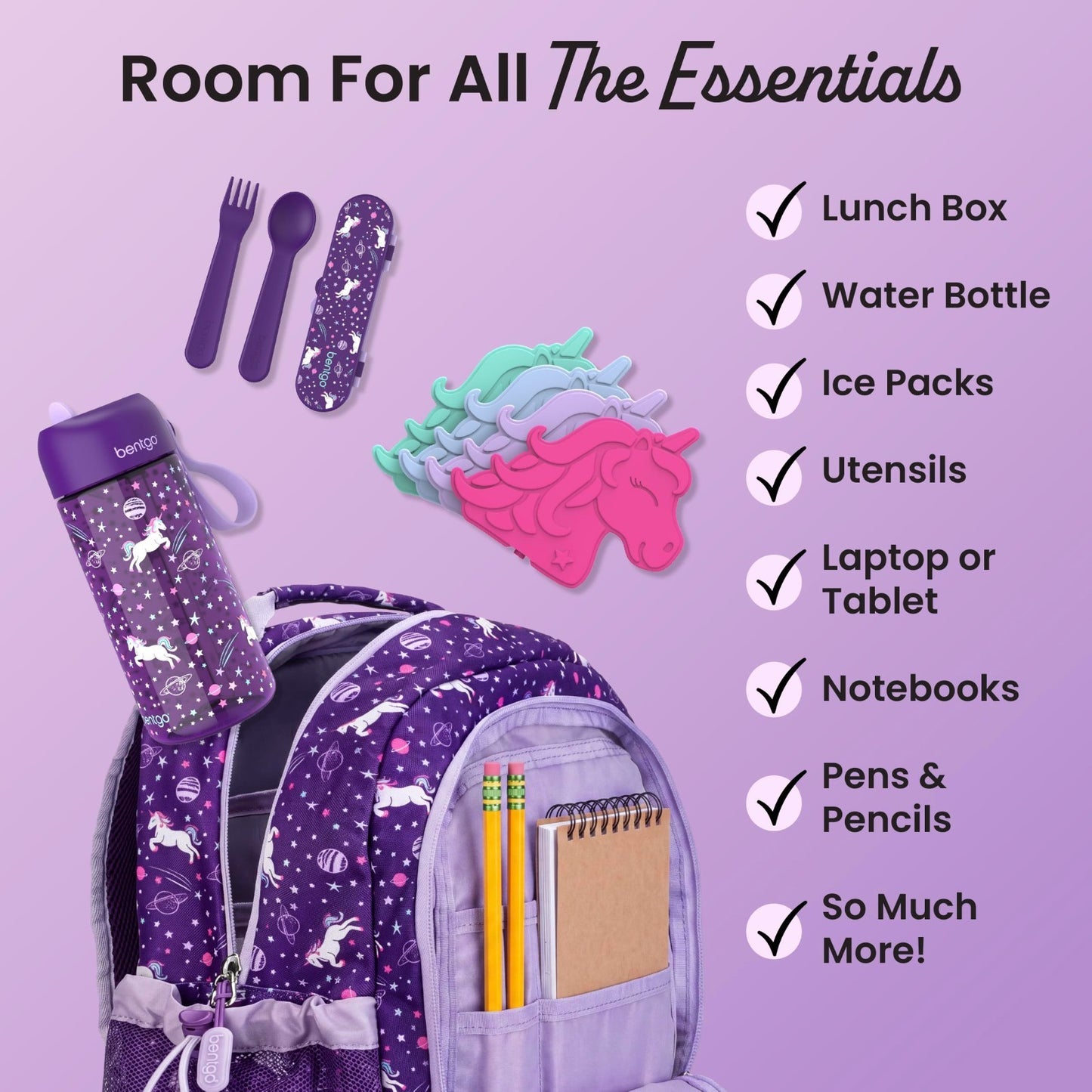 Kids 2 in 1 Backpack & Insulated Lunch Bag Set with Padded Straps for School6