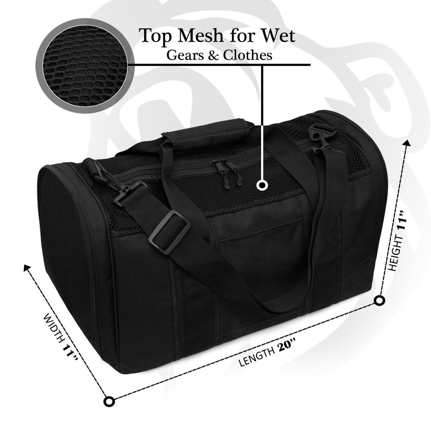 Versatile Gym Duffle Bag - Workout, Boxing, MMA Sports Bag with Shoe Compartment3