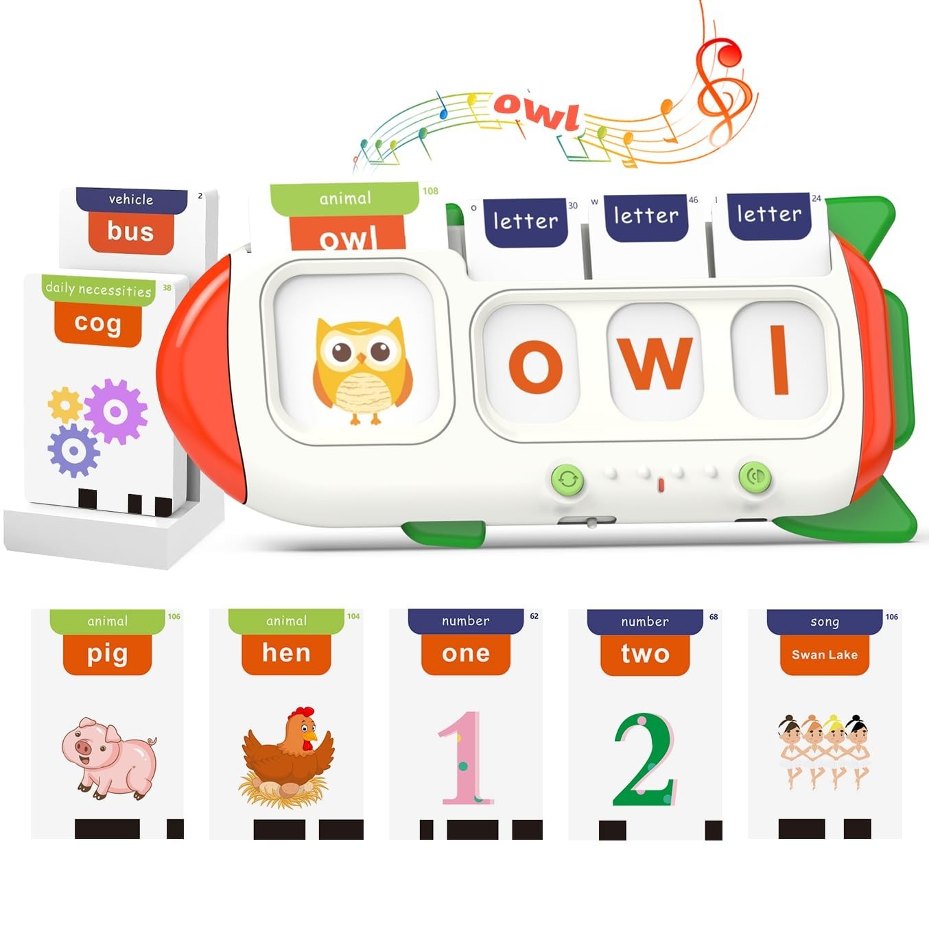 Interactive Talking Flash Cards - CVC Spelling Games, ABC Letter Matching Toy fo1