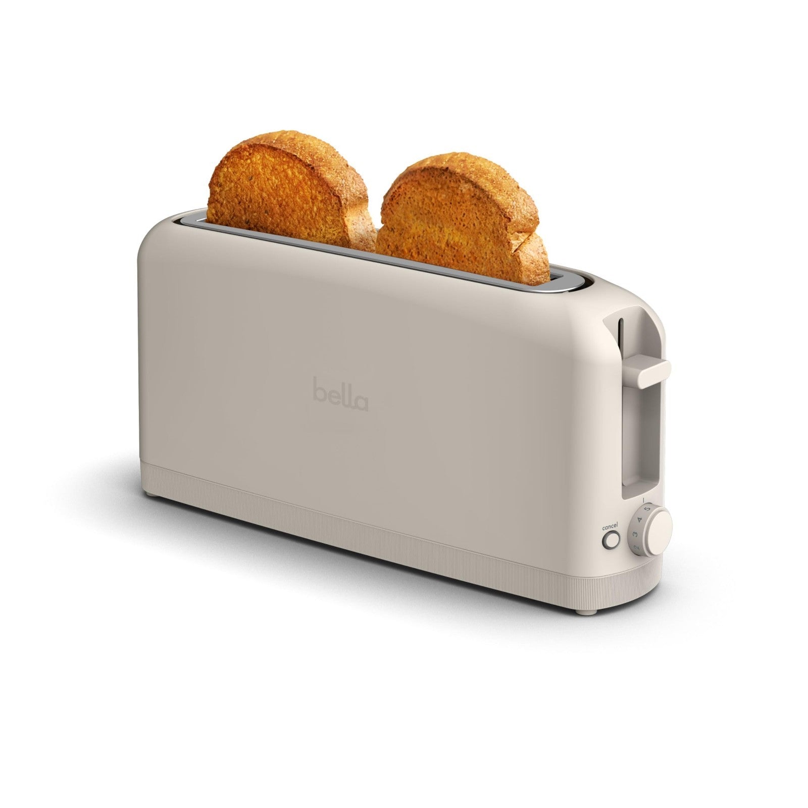 2 Slice Slim Toaster with Long Slot & Extra Wide Design   Oatmilk Color1
