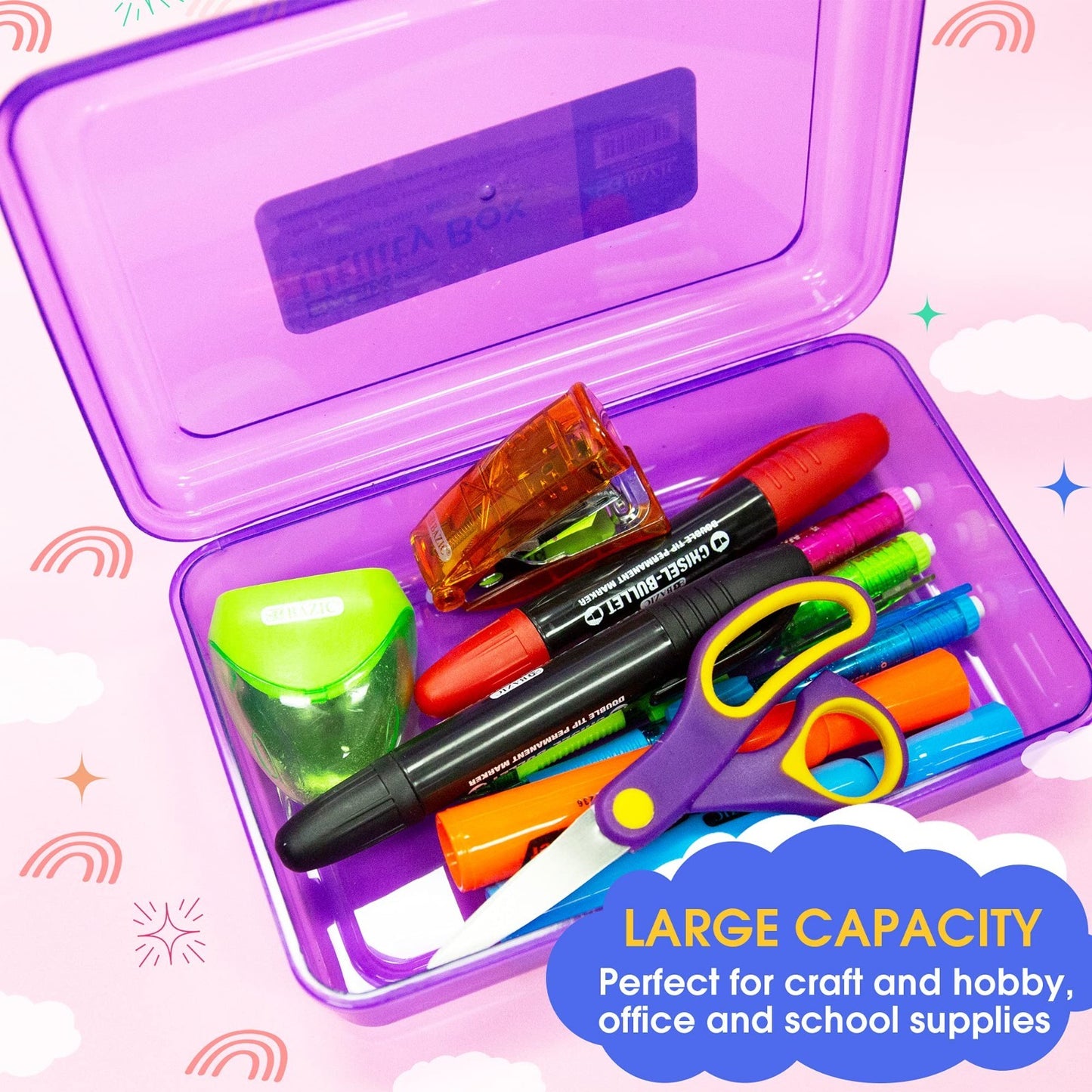 Multipurpose Utility Box Set of 4   Ideal for Desk, Office, School Organization3