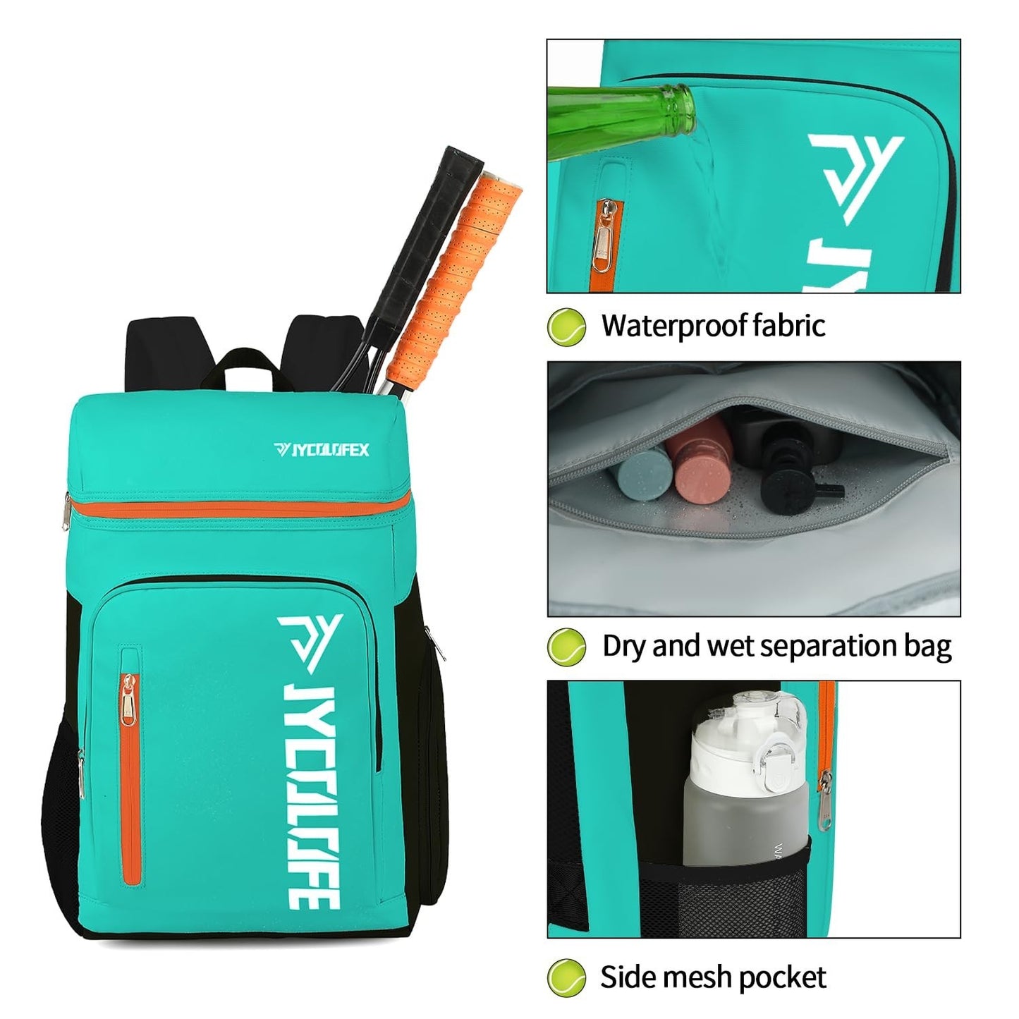 Waterproof Gym Duffel Backpack with Shoe Compartment   4 Carry Methods, Sports &7