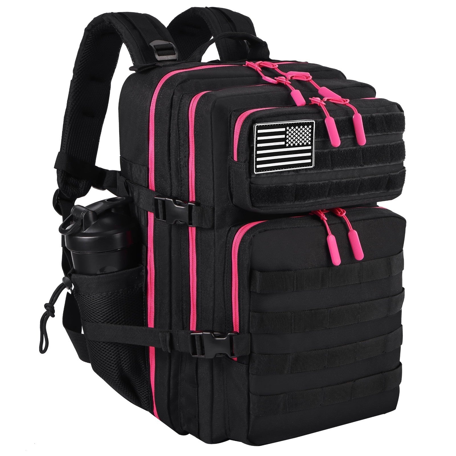 Tactical Military Backpack 45L   3 Day Assault Rucksack with Molle System, Black1
